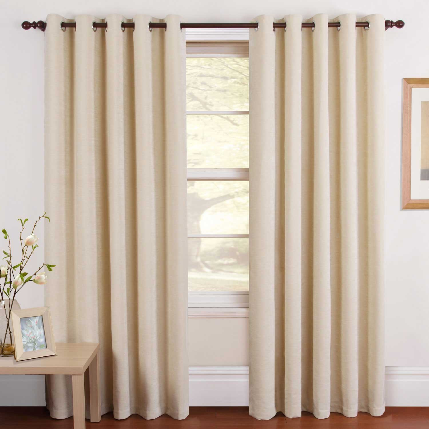 Image of Roomesssentials 152 cm (5 ft) Window Polyester Semi Transparent Curtain (Pack Of 2)
