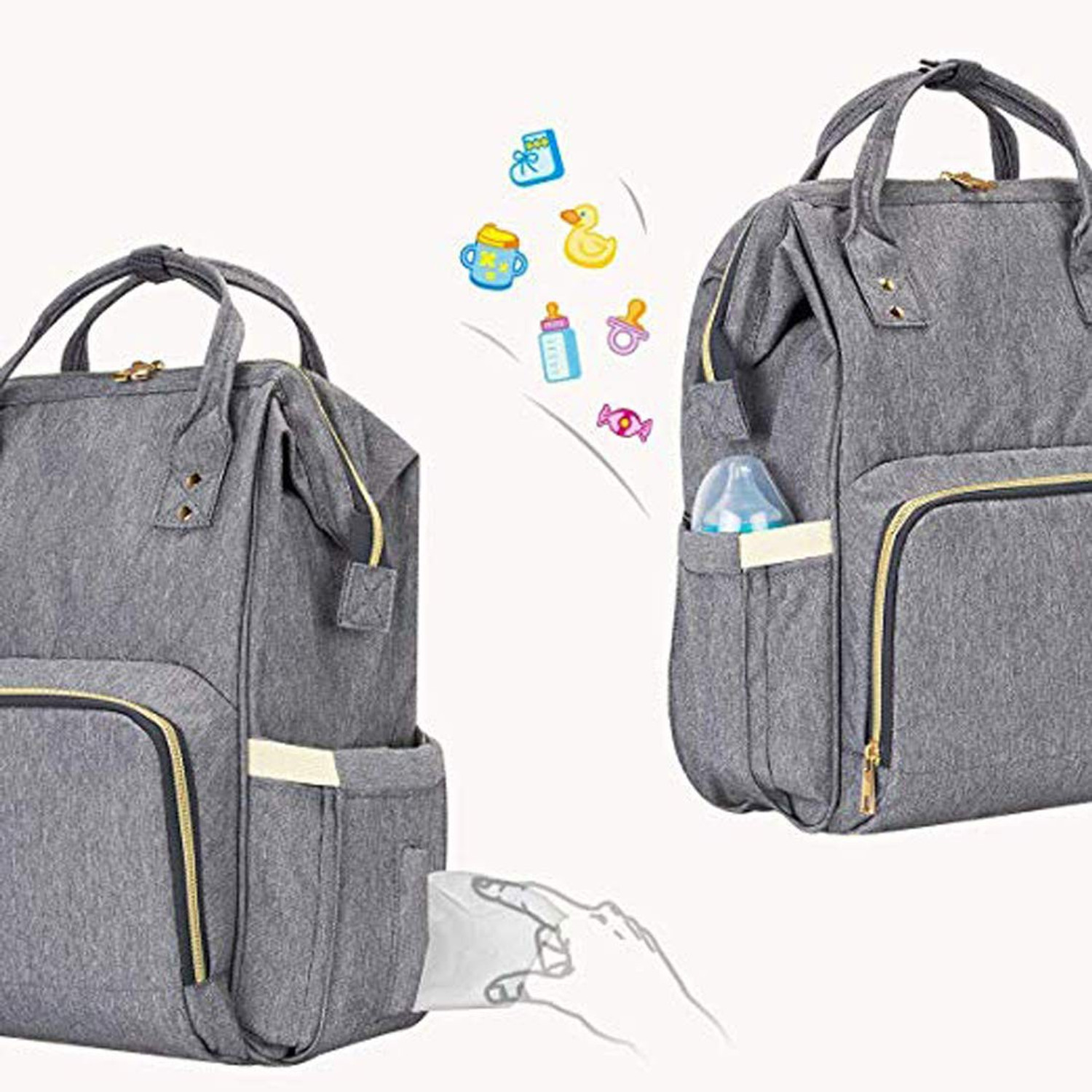 Image of HOUSE OF QUIRK Baby Bag Maternity Backpack Diaper Bag