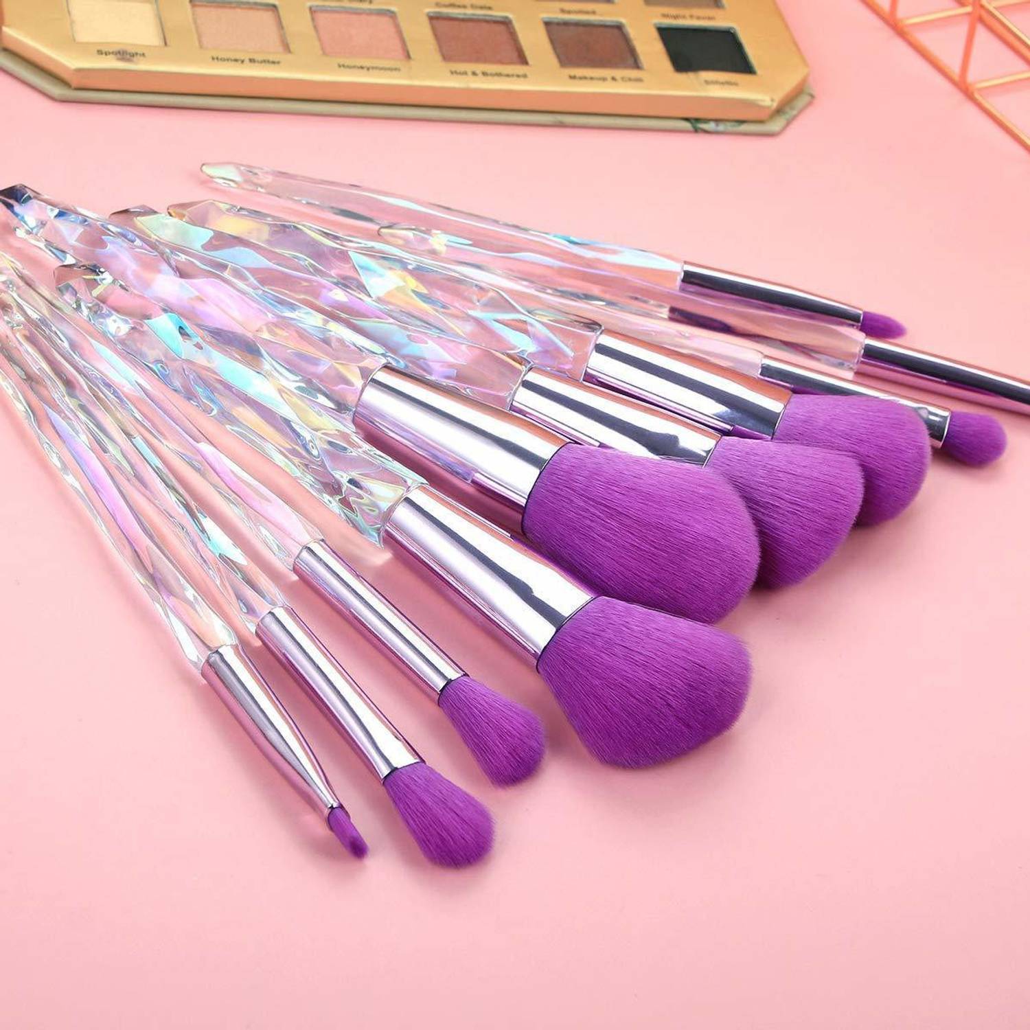 Tomex crystal makeup brushes | Makers Blue Crystal Makeup Brush
