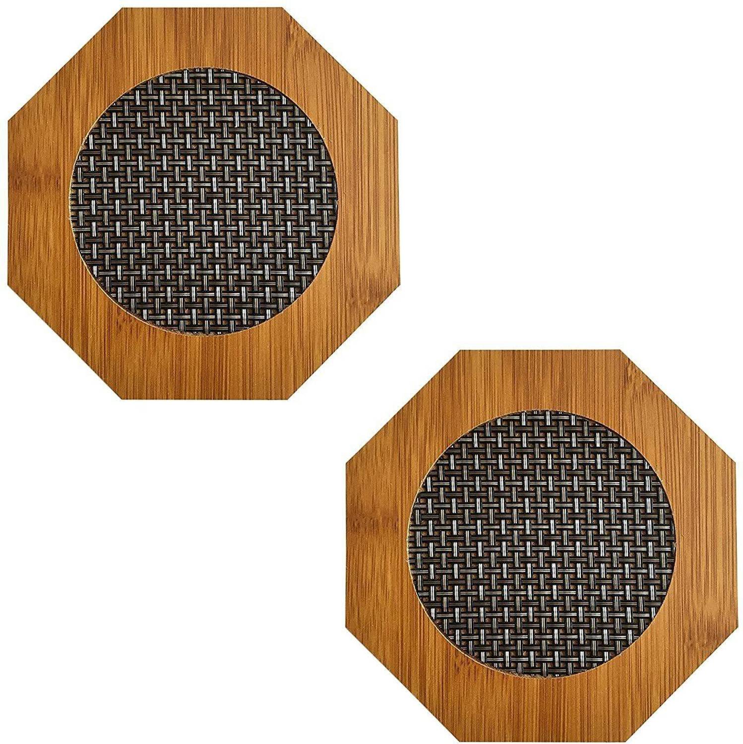 Alpyog Hexagon Wood Coaster Set