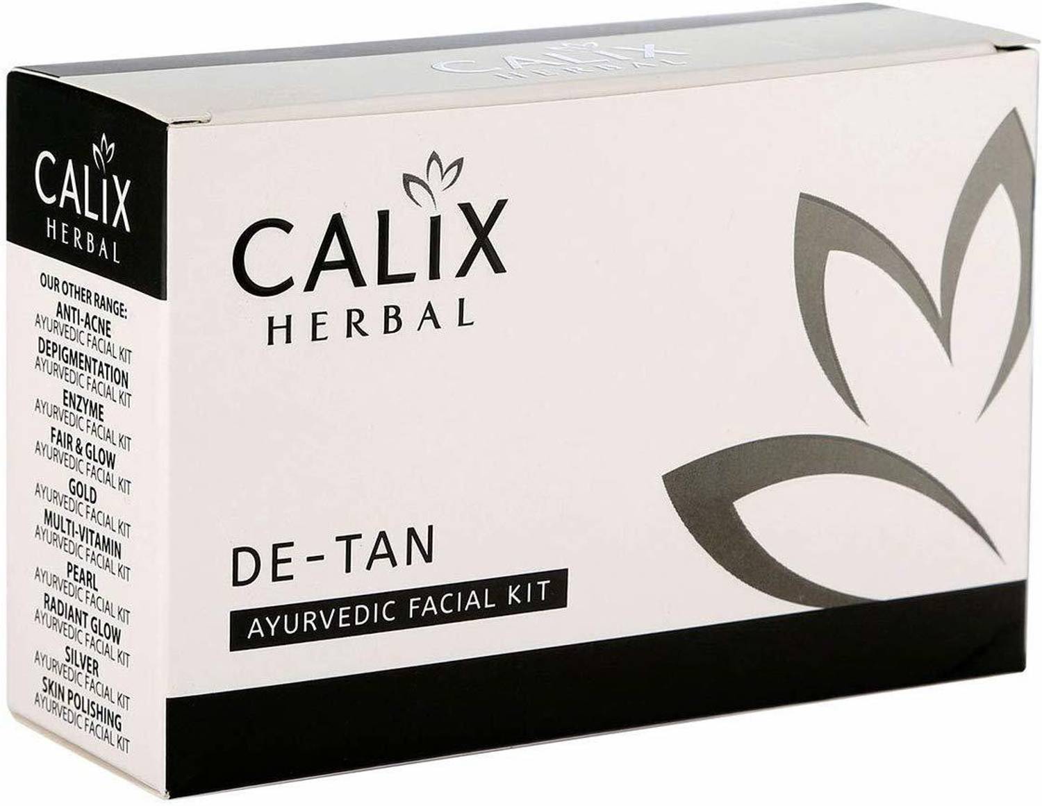 calix Herbal Organic De Tan Ayurvedic Facial Kit For Deep Cleanses, Removes Tan - Skin Lightening & Brightening | Mini Facial Kit For Women & Men Suitable For All Skin Type