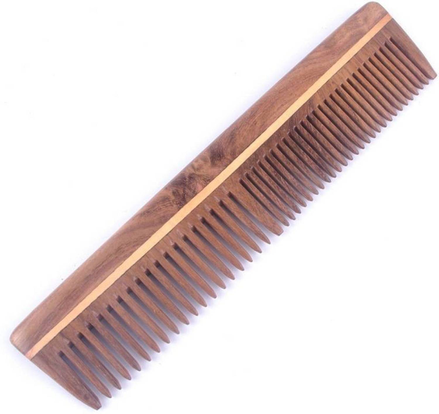 Aamivi Handmade Neem Wood Broad Tooth Anti-Dandruff Comb For Men And Women