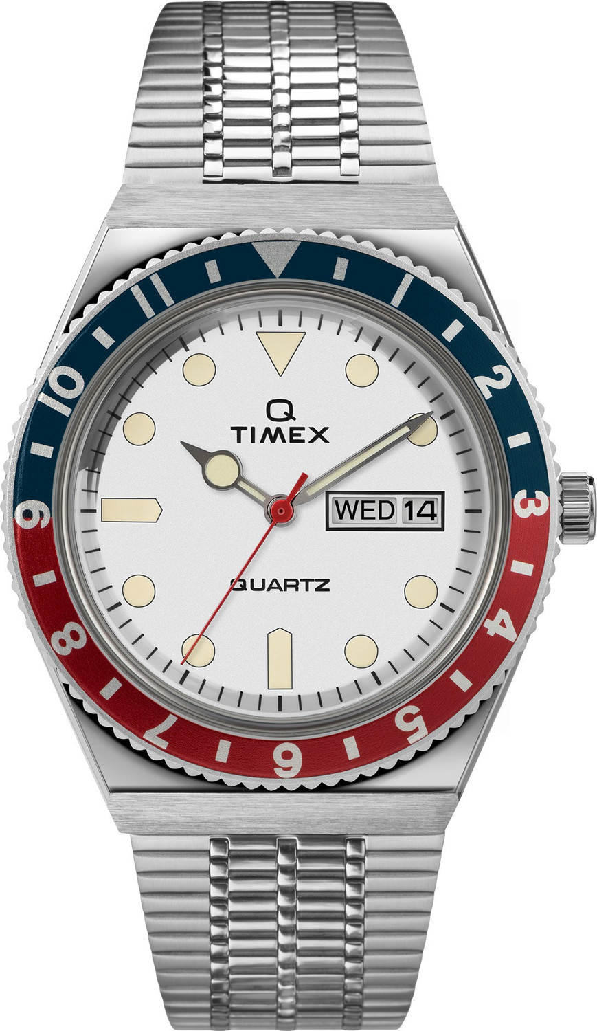 Image of TIMEX Q Reissue Q Round 38mm White Dial Analog Watch - For Men