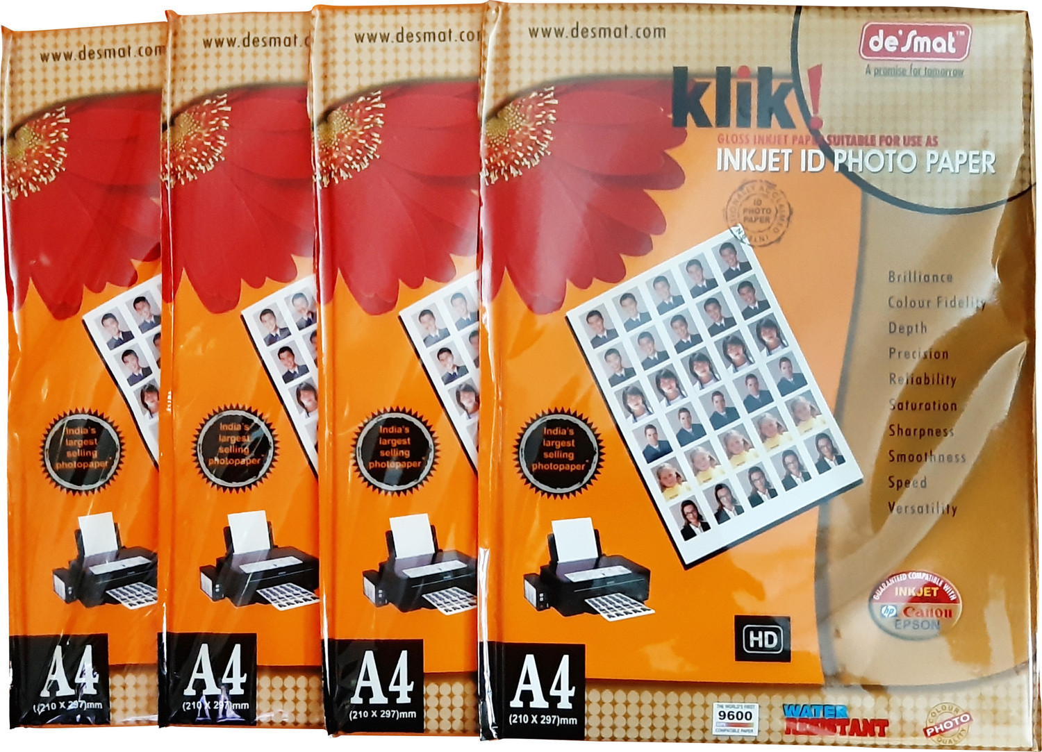 Image of Desmat Klik A4KLIKID180-20S UNRULED A4 180 gsm Photo Paper
