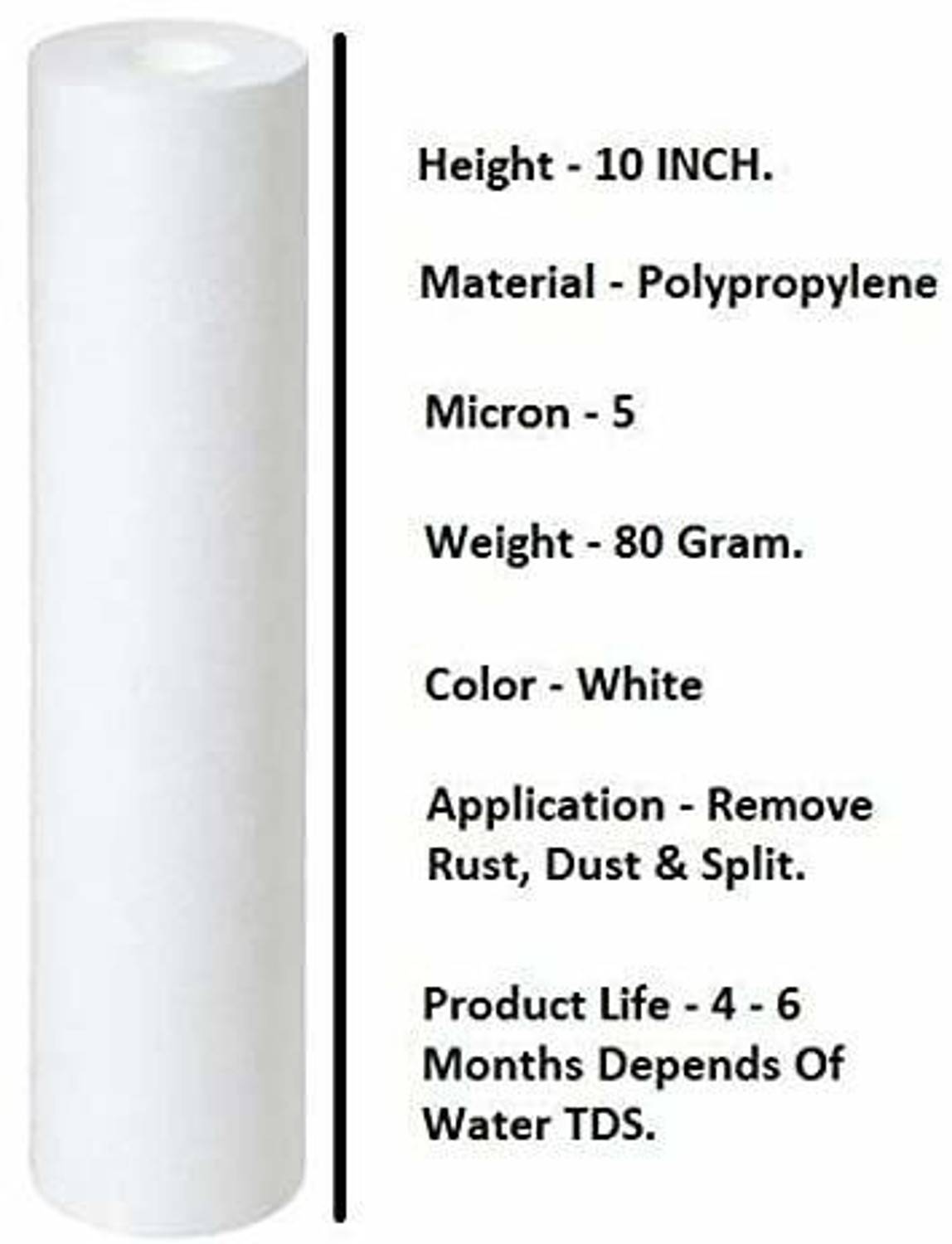 Image of RAHI R12 SPAN FILTER CARTRIDGE 10 inch INCH Solid Filter Cartridge