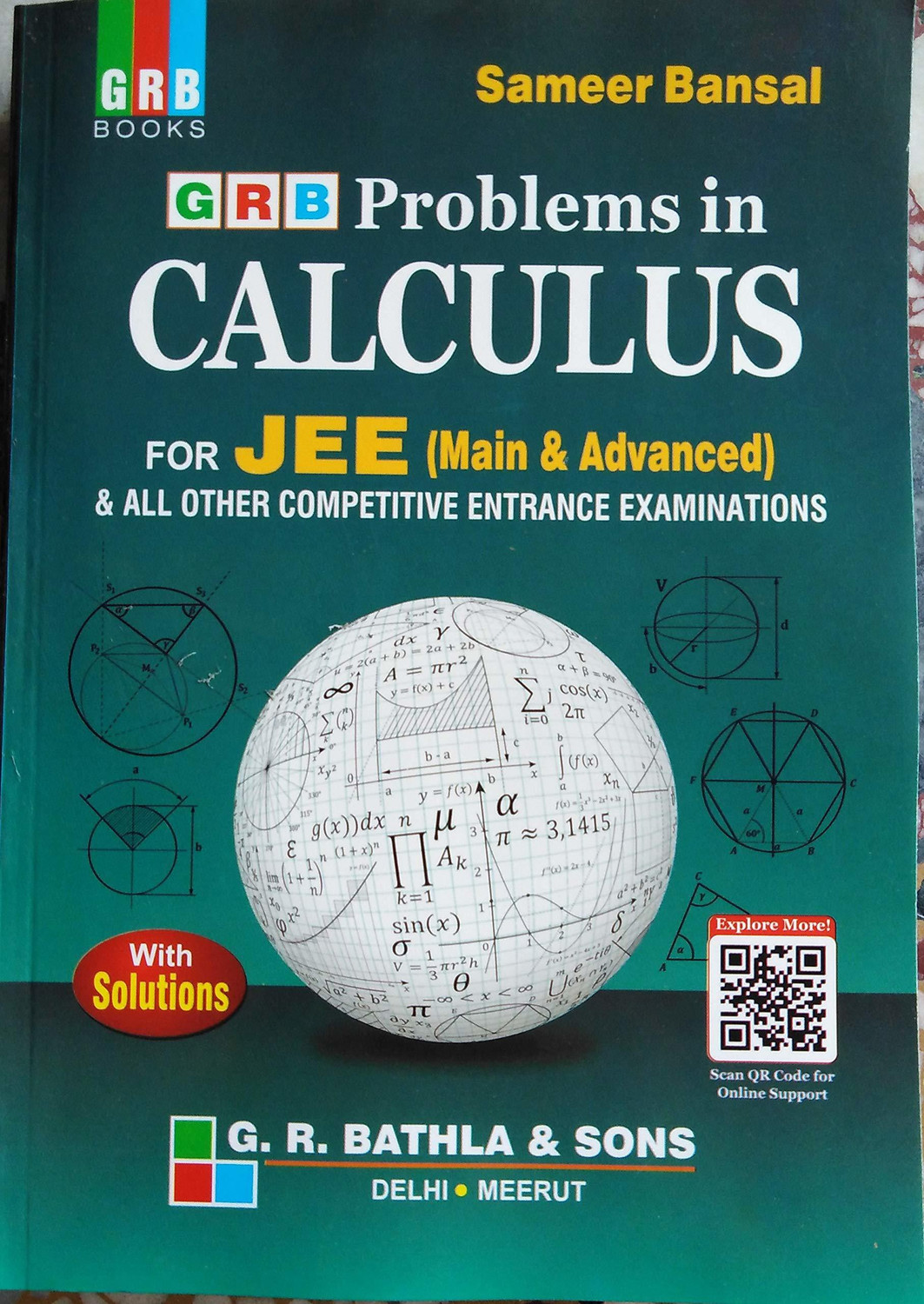Image of GRB PROBLEMS IN CALCULUS FOR JEE With Solutions(EXAMINATION 2021-2022)
