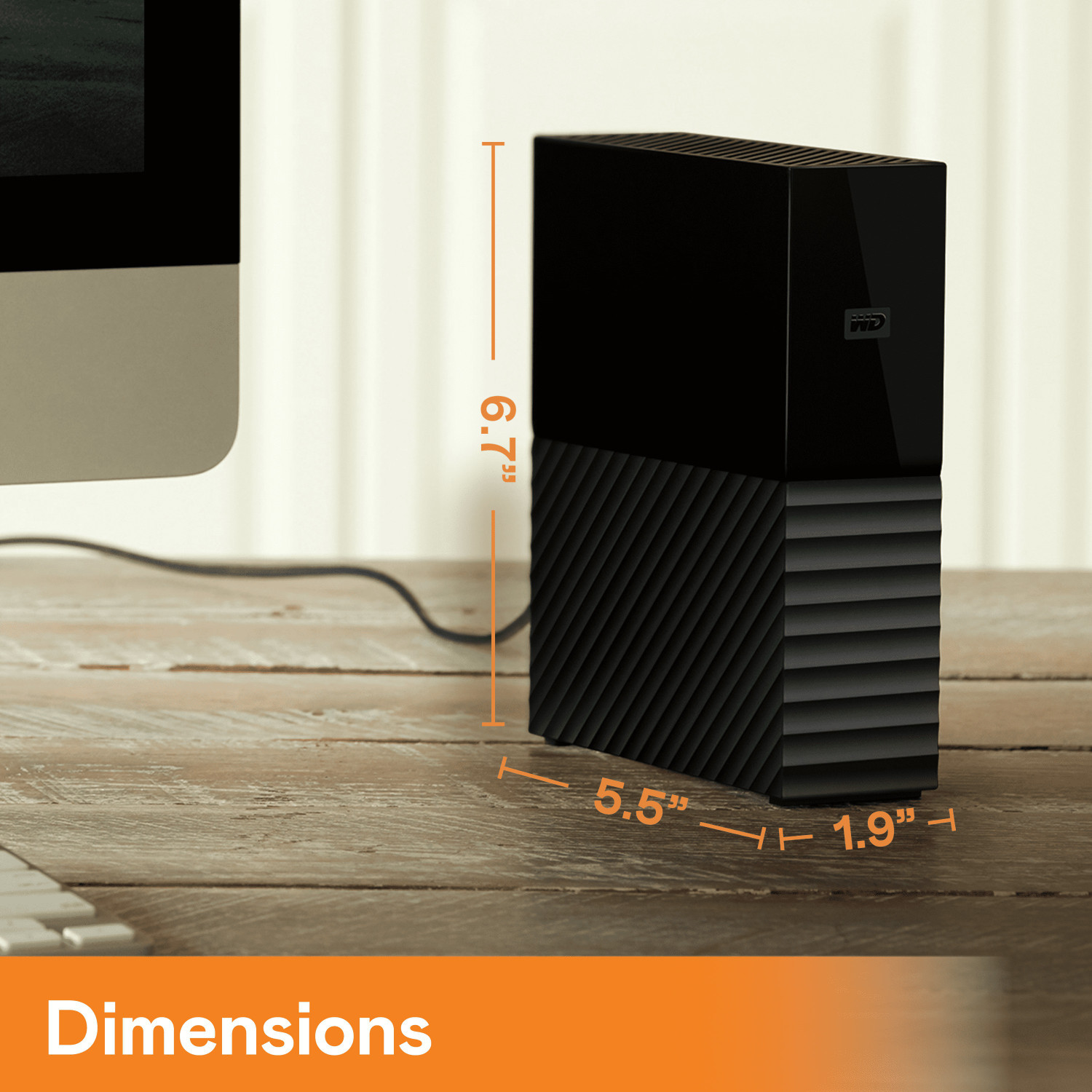 Image of WD My Book 8 TB External Hard Disk Drive (HDD) 5 GB /s, USB 2.0, USB 3.0 with Automatic Backup, Compatible with Windows and Mac