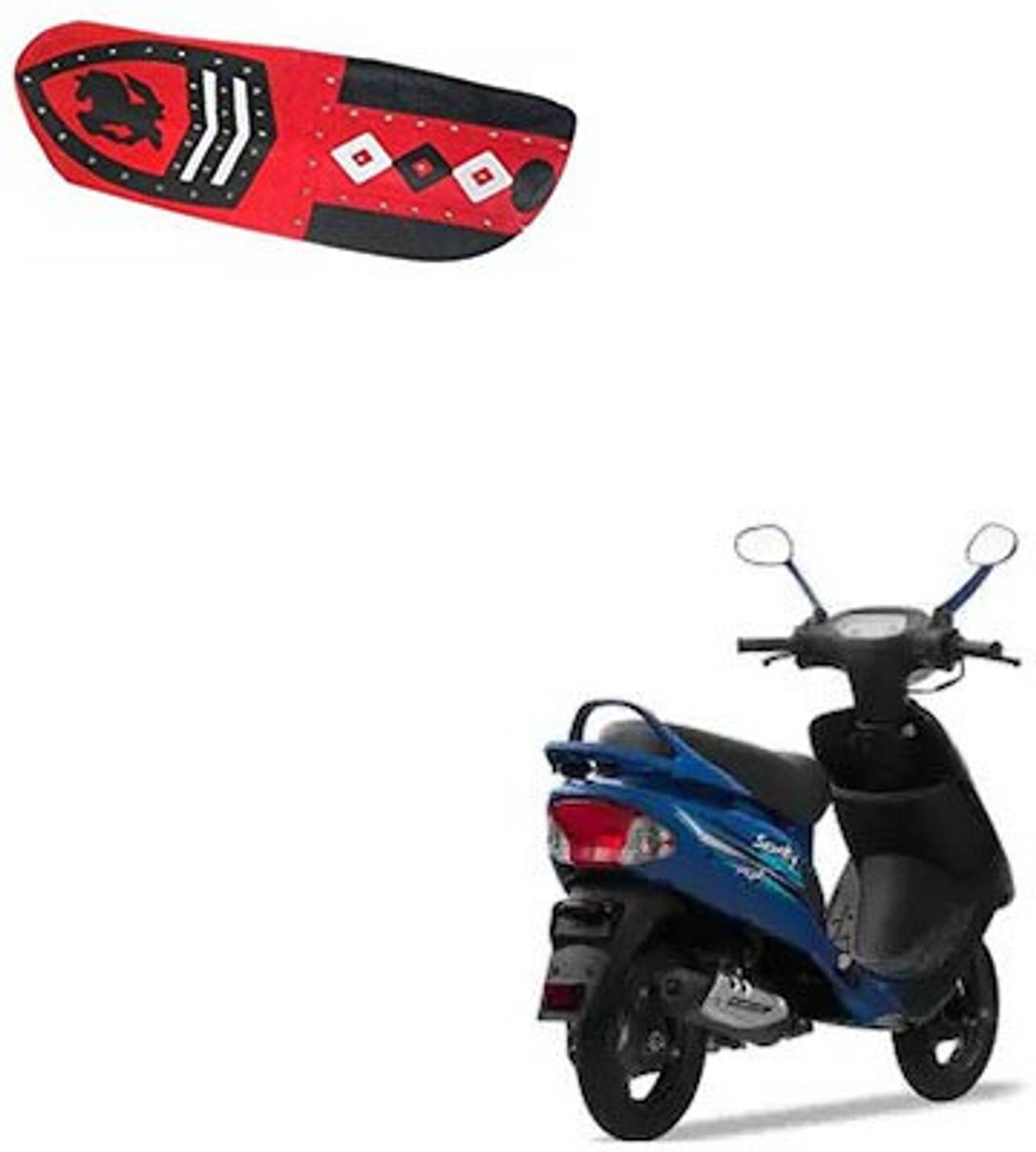 CARIZO CBIKE8248 Single Bike Seat Cover For TVS Pep Plus