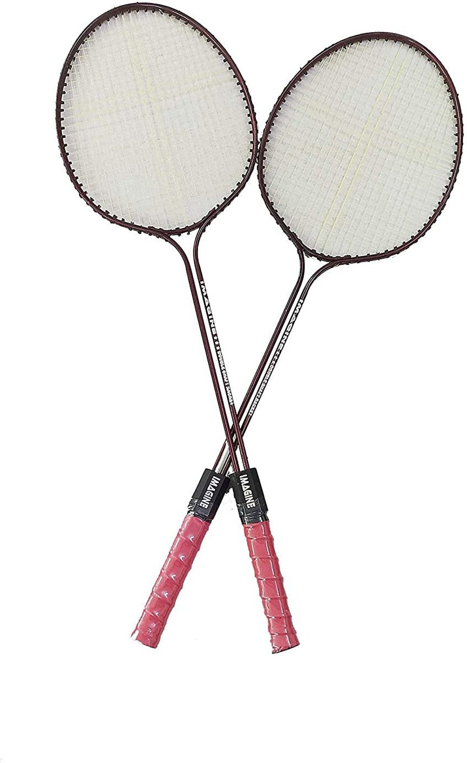 Image of PrintBharat 1 Pair Bada Racket Double Rod shuttle box Badminton Kit
