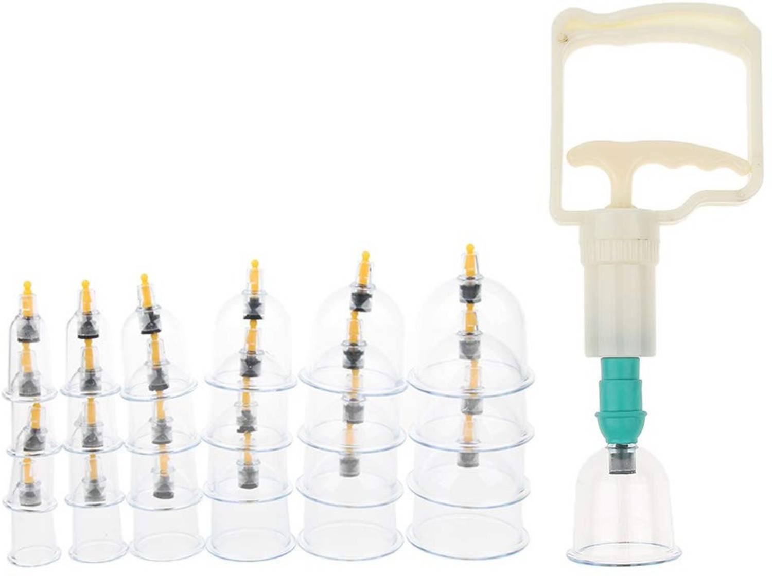 AcuHealth VAC24-10 Vacuum Hijama Cupping Set Of 24 Cup Set Massager