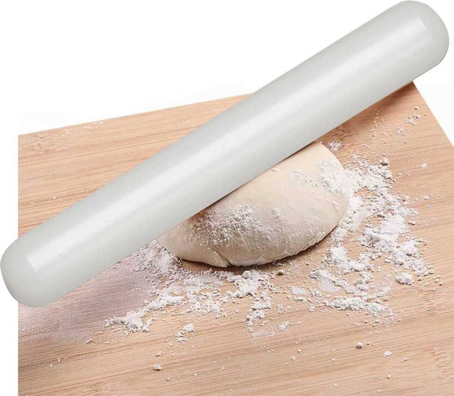 Bakingequipment White Rolling pin Cake Decorating Fondant, Pie Crust, Cookie and Pastry. Rolling Pin