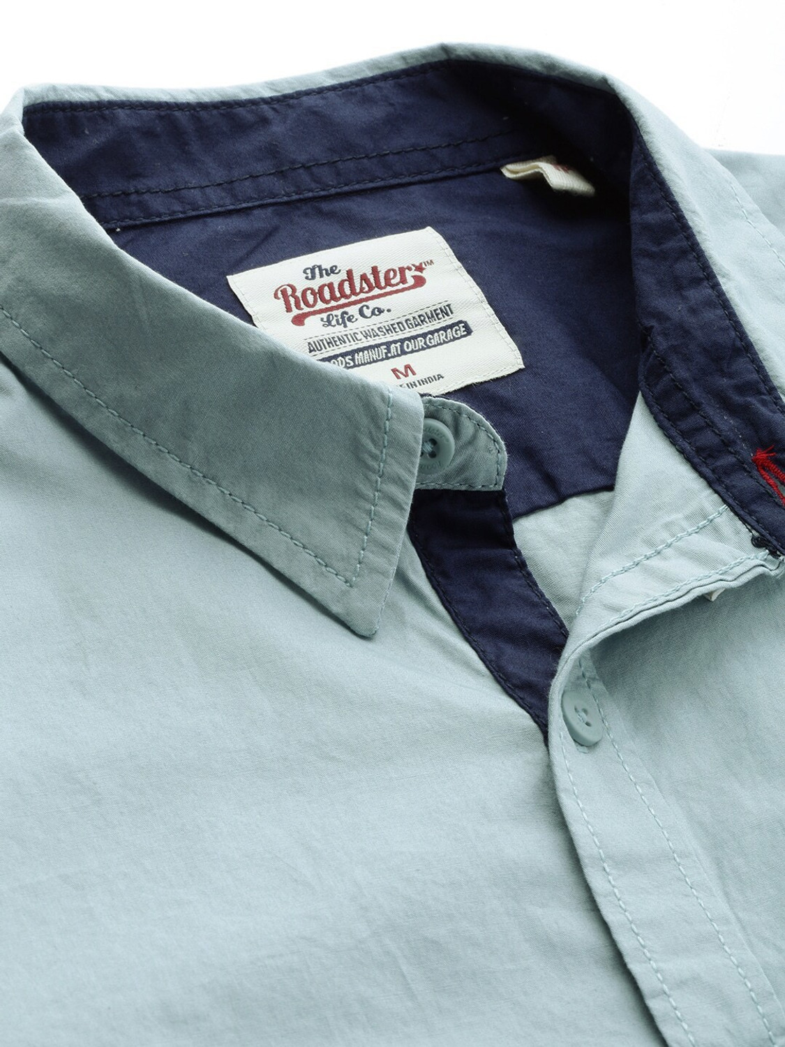 Image of Roadster Men Solid Casual Green Shirt