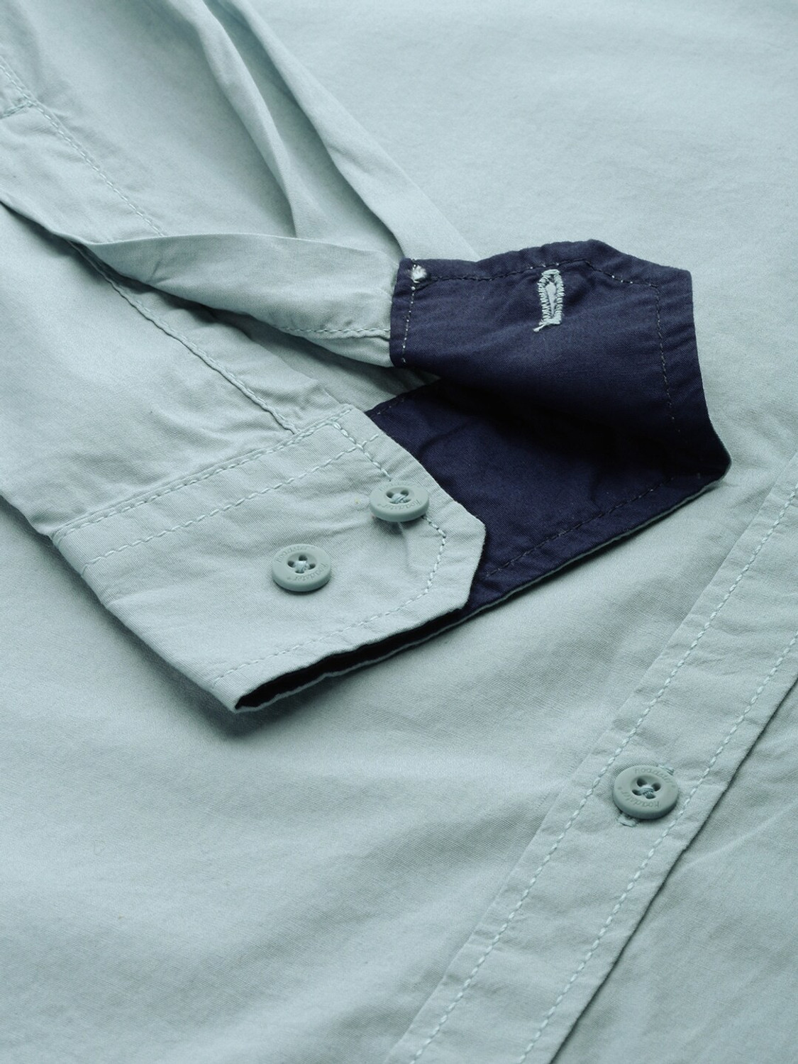 Image of Roadster Men Solid Casual Green Shirt