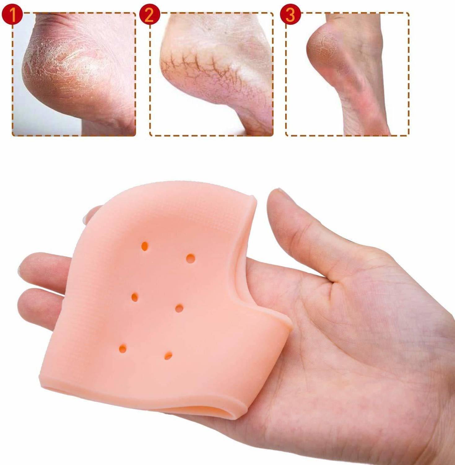 ActrovaX IIX™-148-GB-Silicon Gel Heel And Foot Protector Moisturizing Socks Heel Support