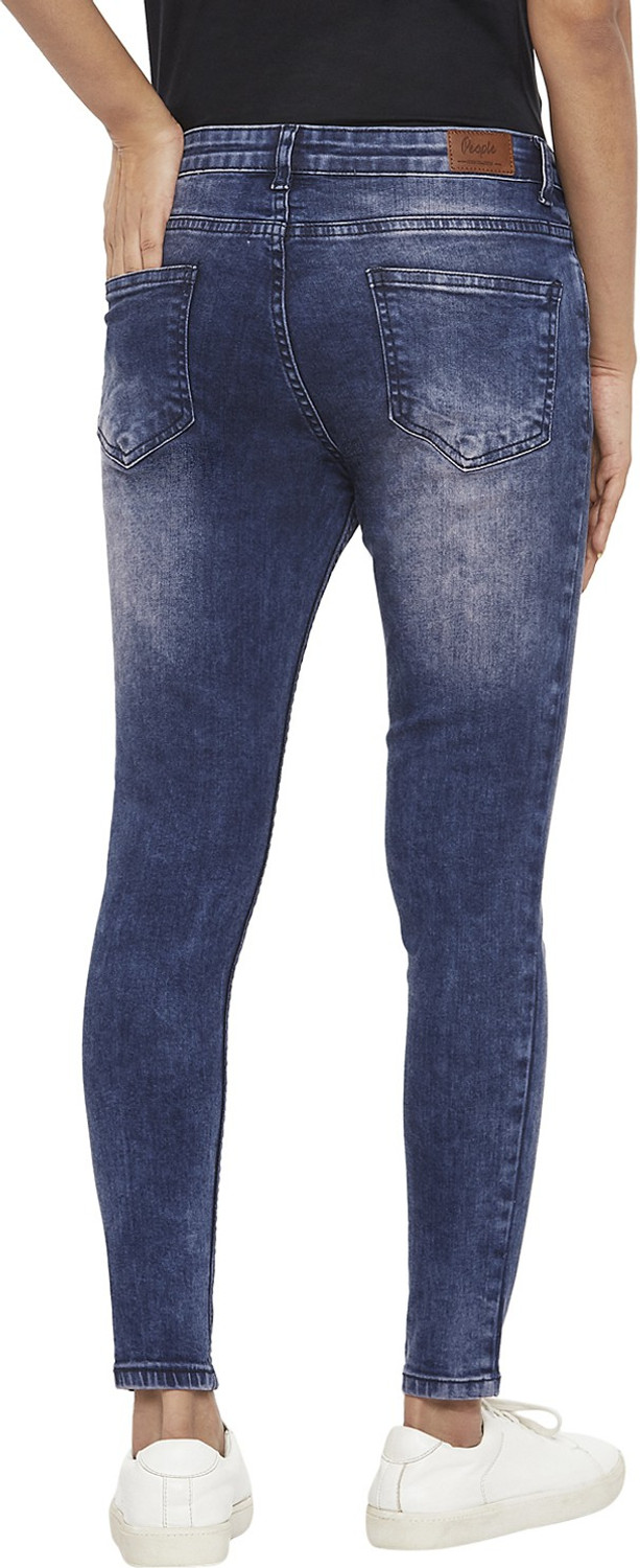 Image of PEOPLE Regular Women Dark Blue Jeans