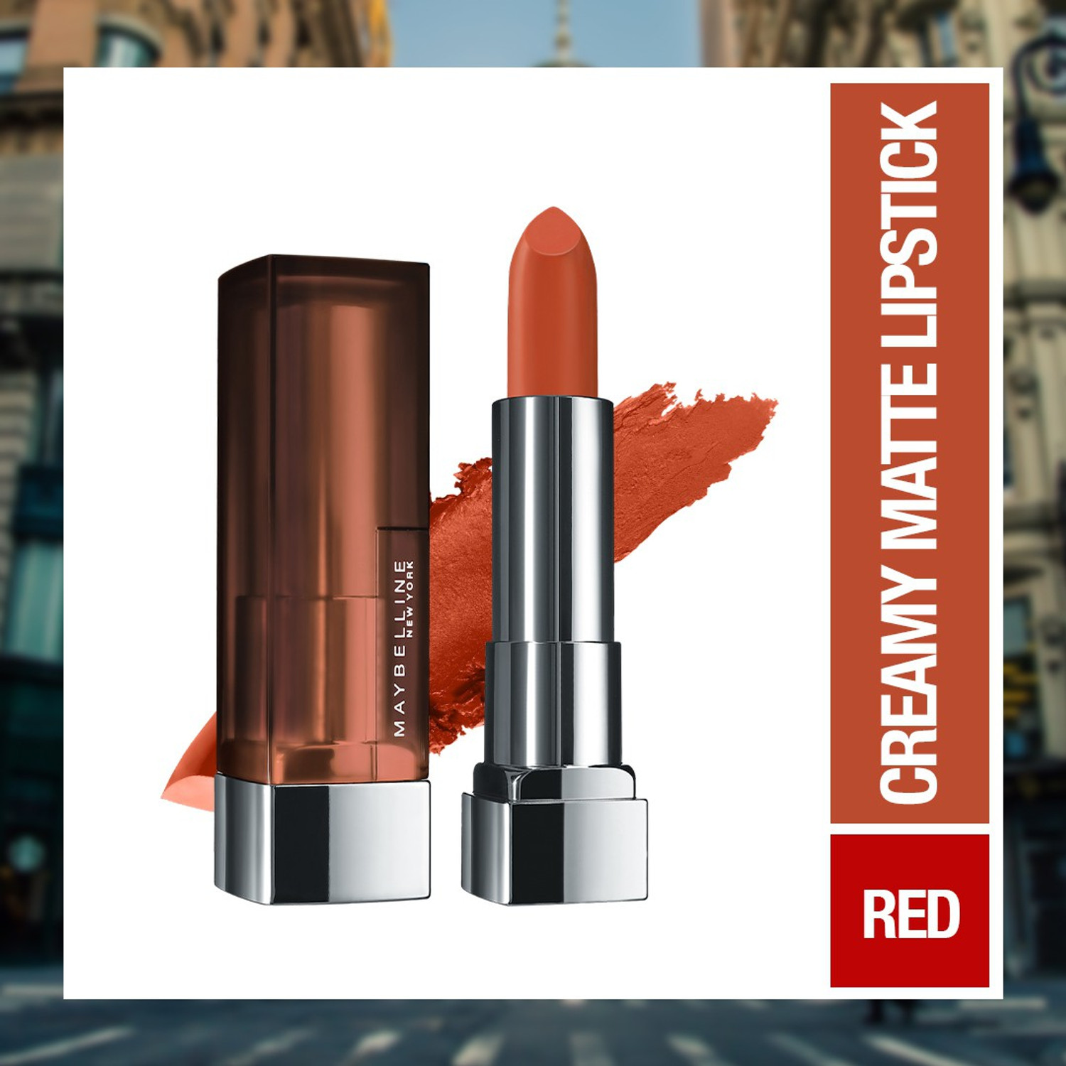 Image of MAYBELLINE NEW YORK Color Sensational Creamy Matte Lipstick, 675 Brooklyn Bare, 3.9g