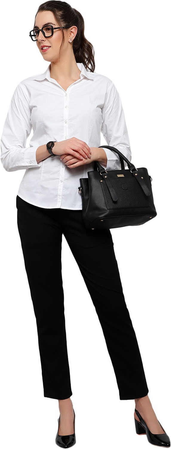 Image of Blue Ronin Women Solid Formal White Shirt