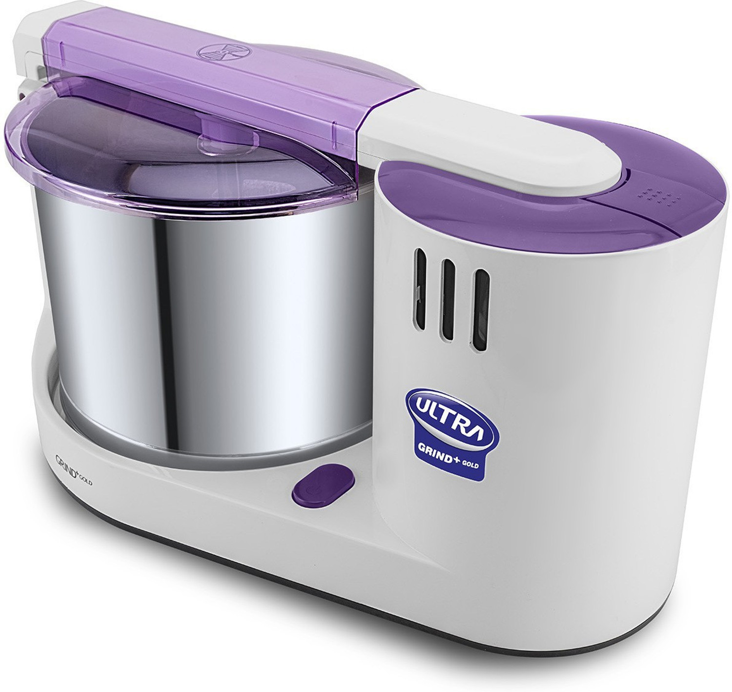 Image of Elgi Ultra FG1A000010 Wet Grinder Ultra Grind+ Gold 2 Litre Table Top Wet Grinder - White | Fast Grinding Conical Stones, 150W Motor with 5 Years Warranty | AISI 304 Food-Grade SS Multi Utility Cylindrical Drum, Light Weight