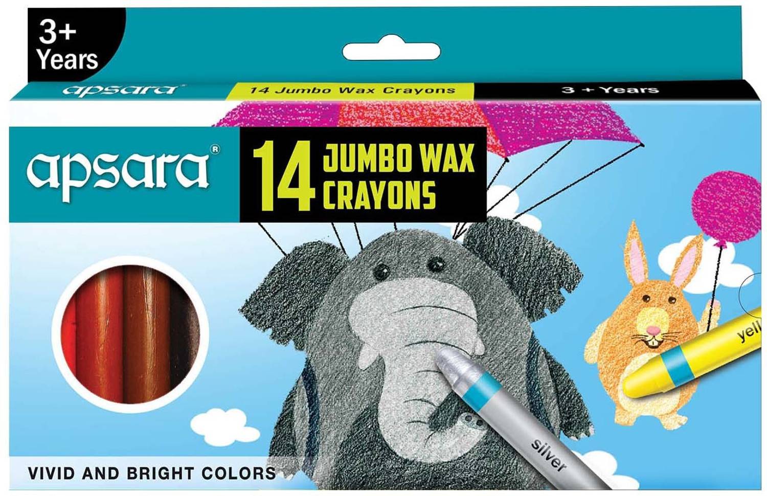 APSARA 14 Jumbo Wax Crayons