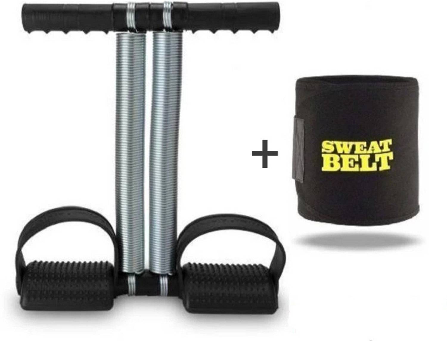 Aahipik DOUBLE SPRING AB EXERCISER TUMMY TRIMMER & SWEAT BELT COMBO Fitness Accessory Kit Kit