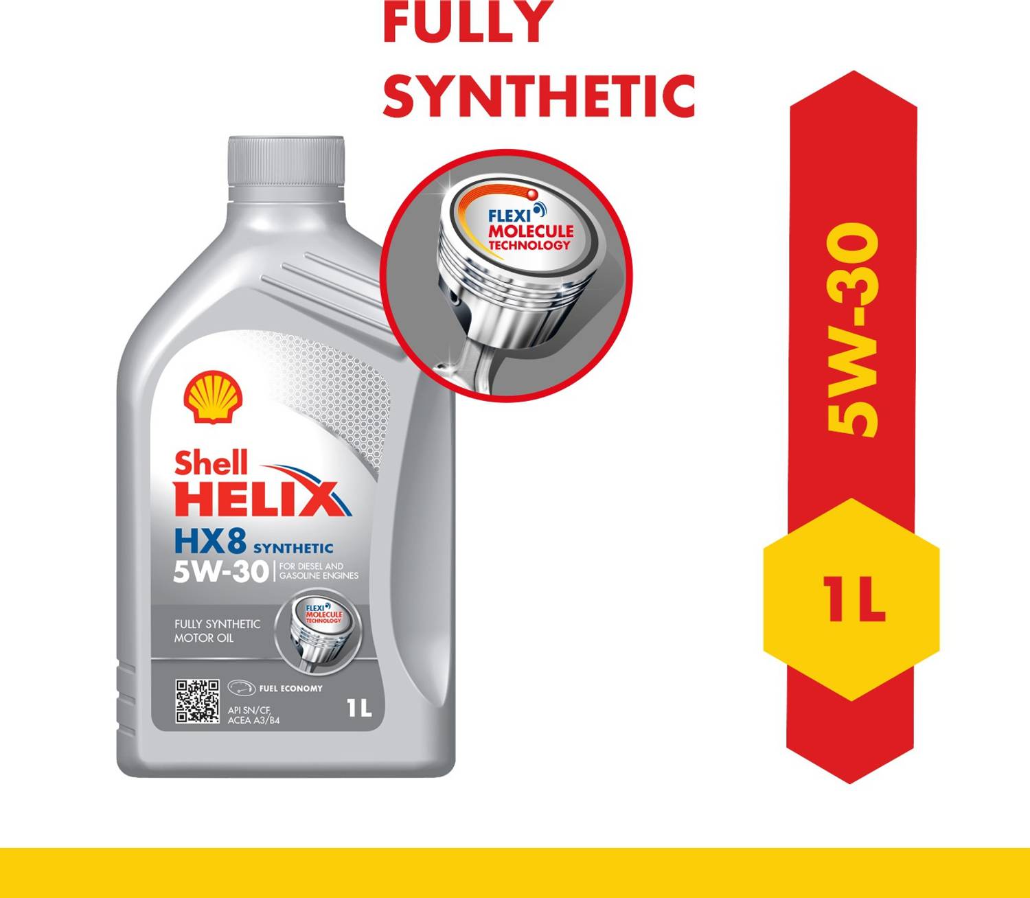 Shell Helix HX8 5W-30 1L Full-Synthetic Engine Oil - Image 2