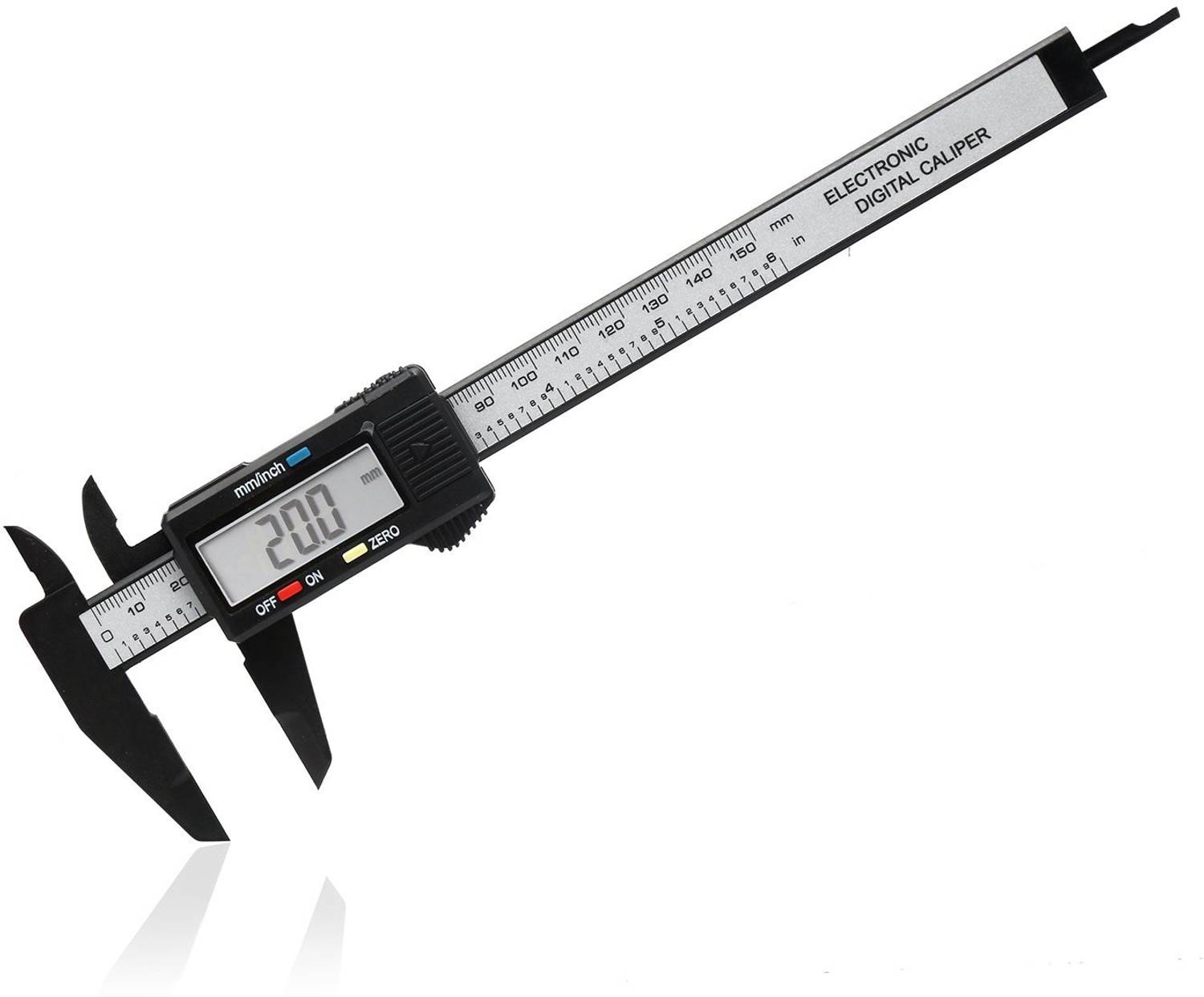 AVNAM Carbon Fiber Electronic Digital Vernier Caliper 6 inch -Vernier Caliper with large LCD Screen and automatic off feature | diameter Measuring Tool Digital Caliper
