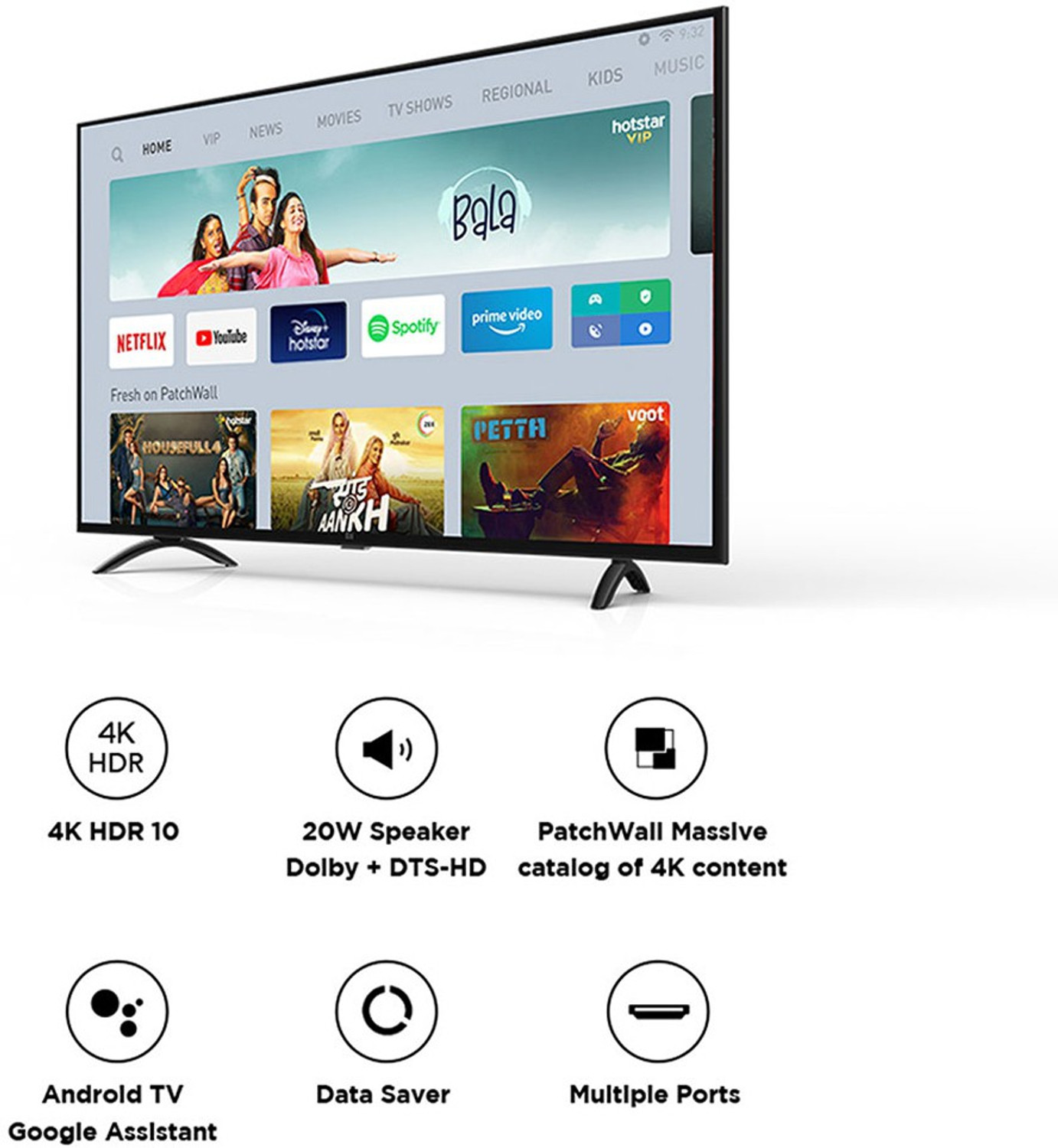 Image of XIAOMI 4X 138.8 cm (55 inch) Ultra HD (4K) LED Smart Android Based TV