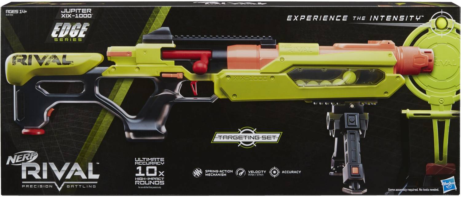 Nerf Rival Blaster Jupiter XIX-1000 Edge Series with Target and 10