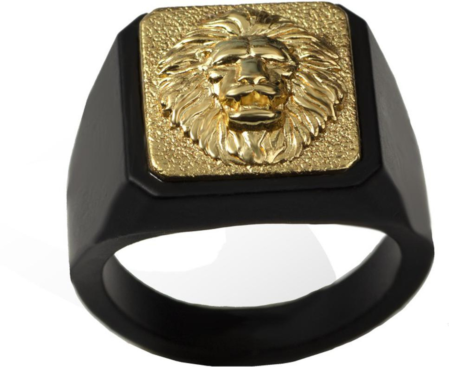 Image of Waama Jewels Lion Head Design Ring for Men & Boys Brass Brass Plated Ring