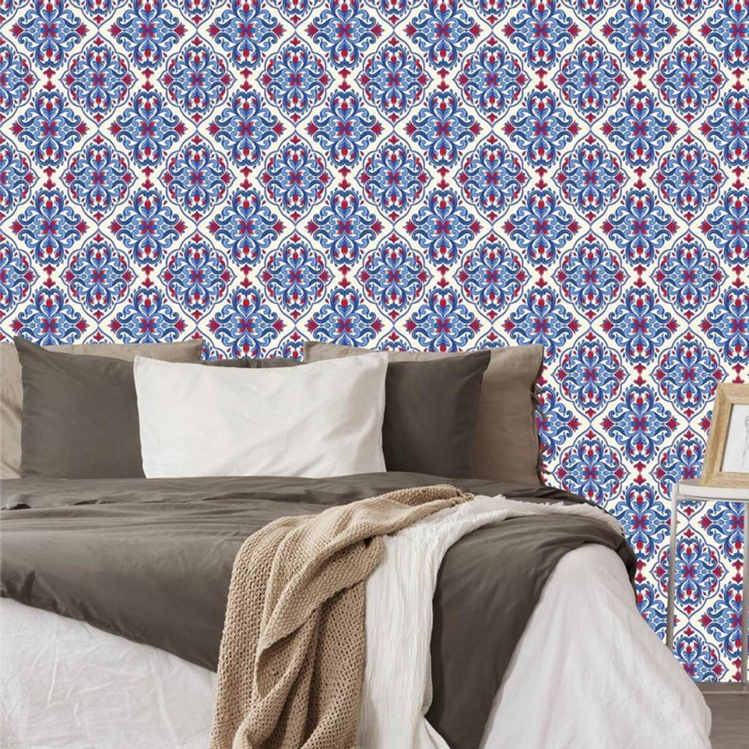 Asian Paints 45 cm EzyCR8 P&S Ornate Baroque Victorian - Beige Sticker Removable Sticker