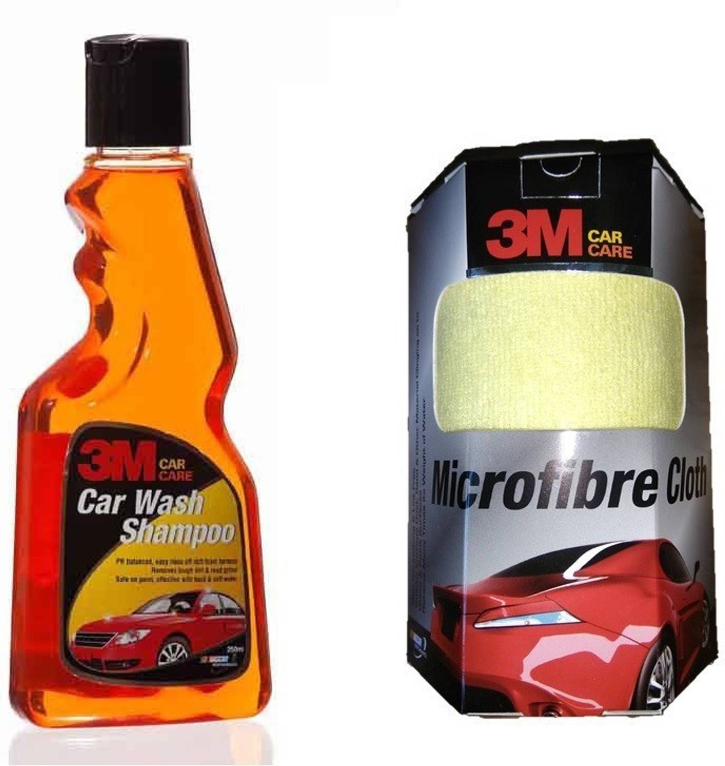 3M Car Shampoo (250 ml) Microfibre Cloth Combo Car Washing Liquid