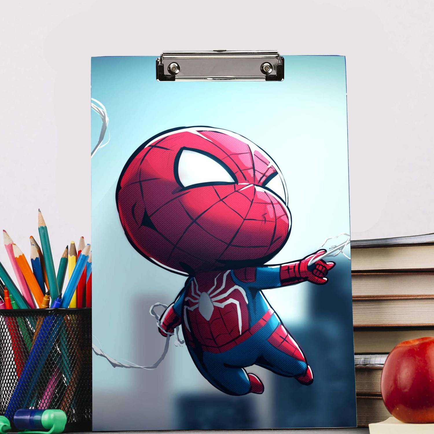BPDESIGNSOLUTION Child Spider man Design Digital Reprint Clip Board Exam Pad (14x9.5 Inches) Premium Quality