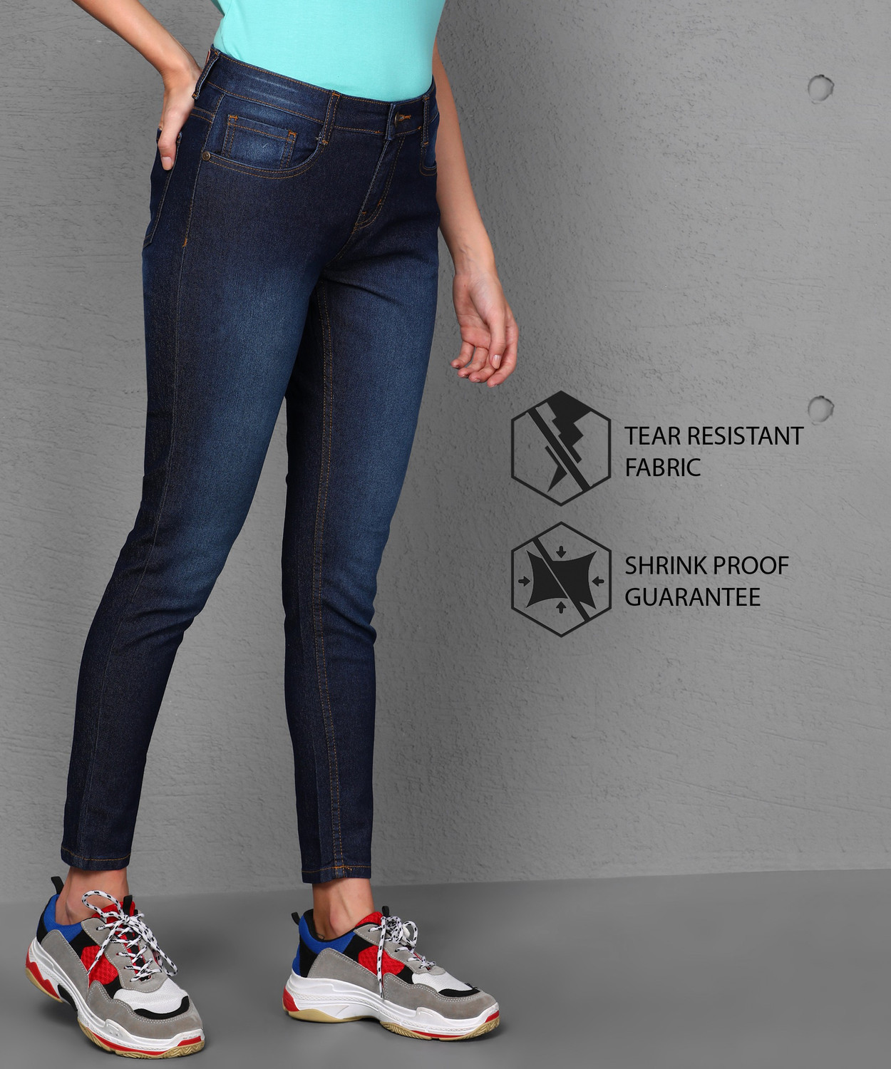 Image of METRONAUT by Flipkart Skinny Women Blue Jeans