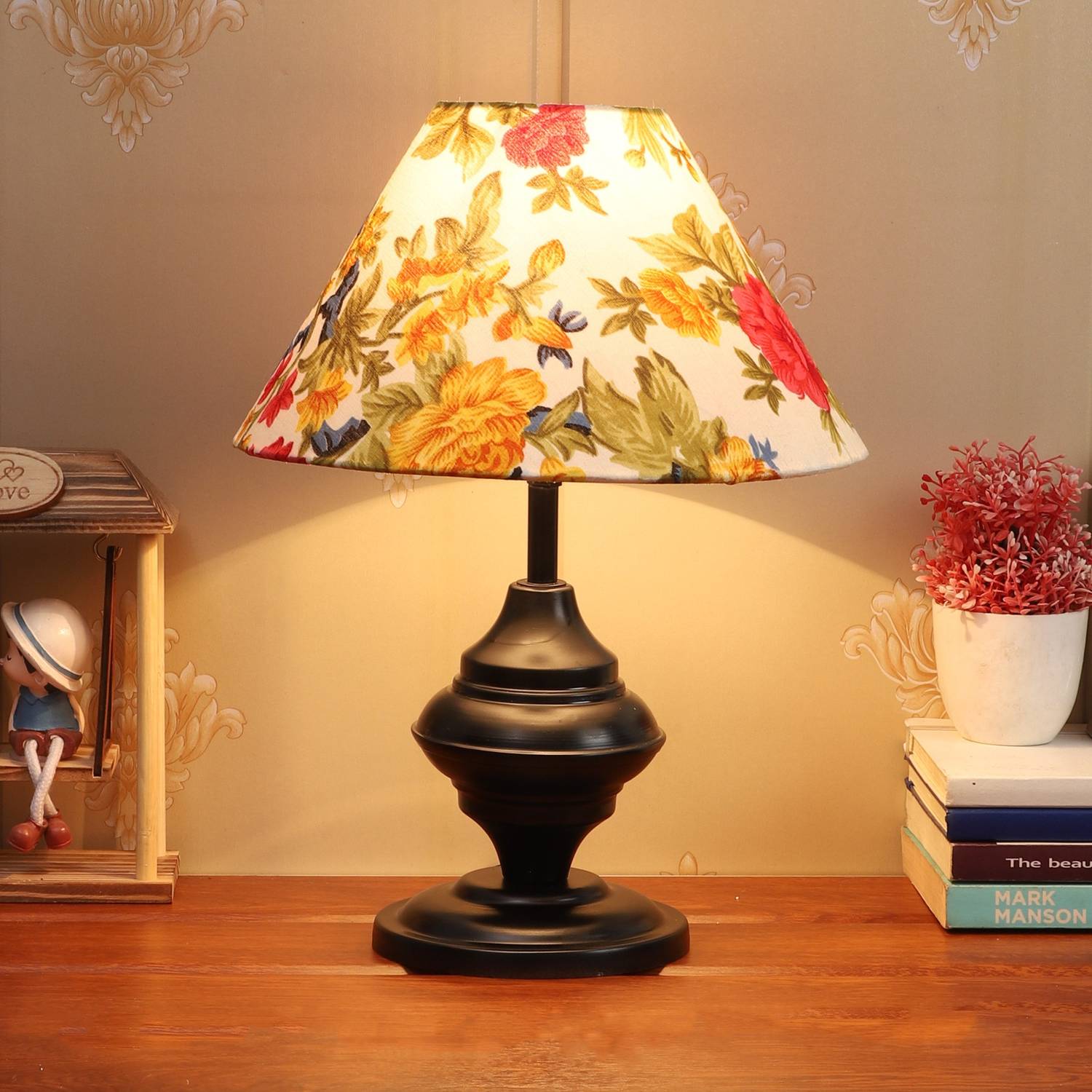foziq Designer Table Lamp (35.5 cm, Multicolor)