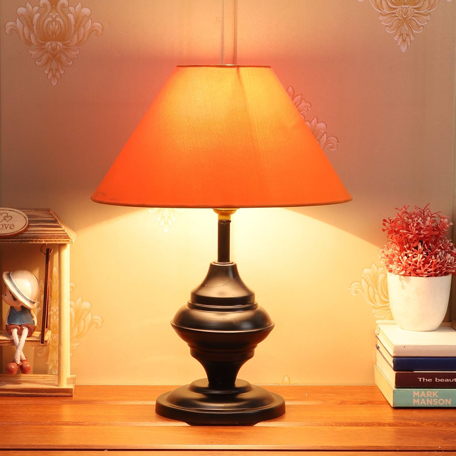foziq Designer Table Lamp (35.5 cm, Yellow)