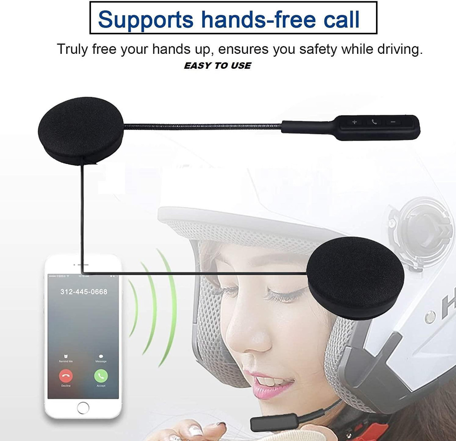 Image of Pa SMART HELMET BLUETOOTH WITH MIC-01 Bluetooth