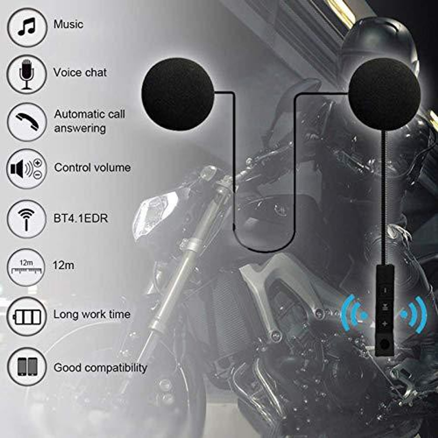 Image of Pa SMART HELMET BLUETOOTH WITH MIC-01 Bluetooth