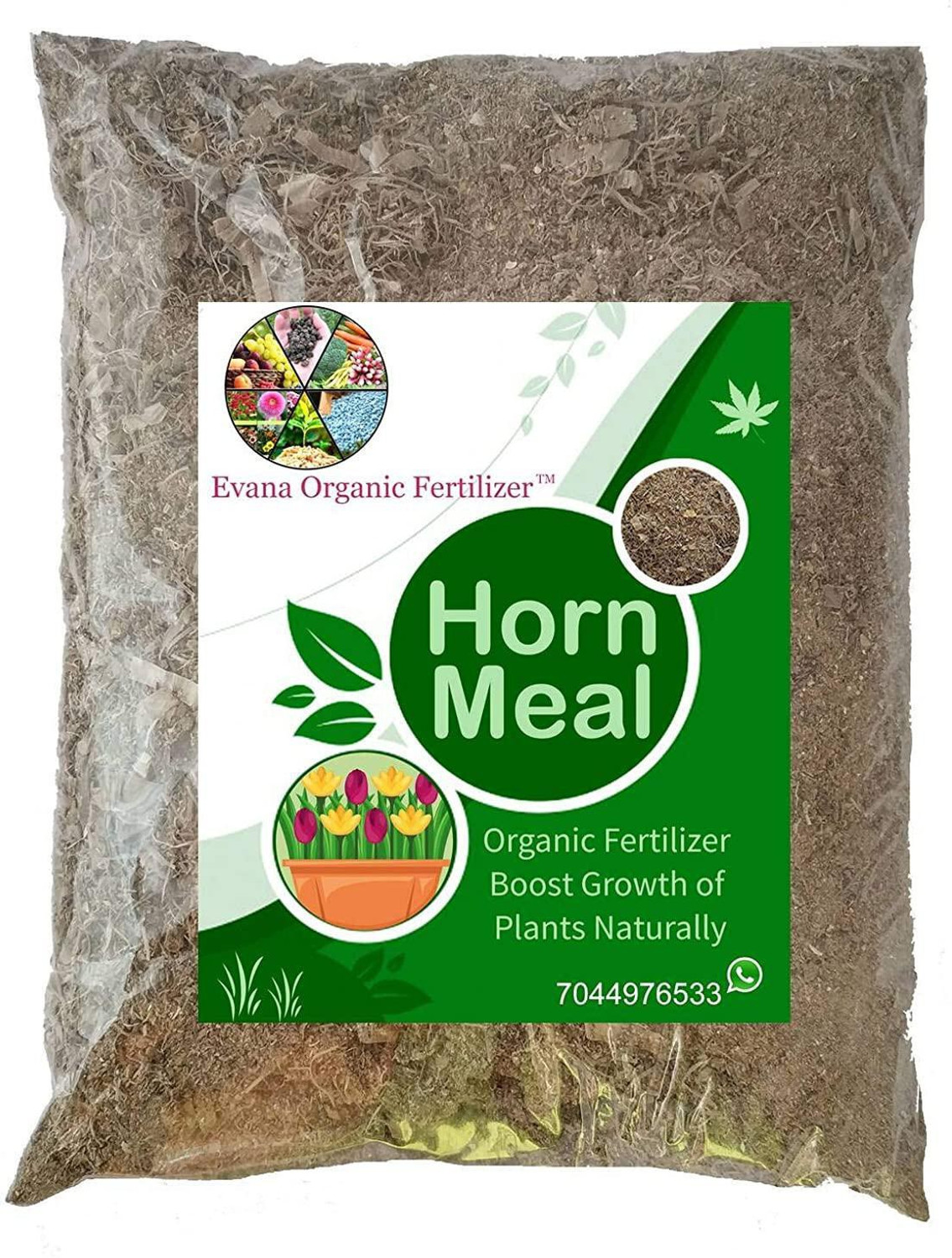 Image of Evana Organic Fertilizer Horn Meal for Plants | Organic Manure | Fertilizer for gardening Fertilizer