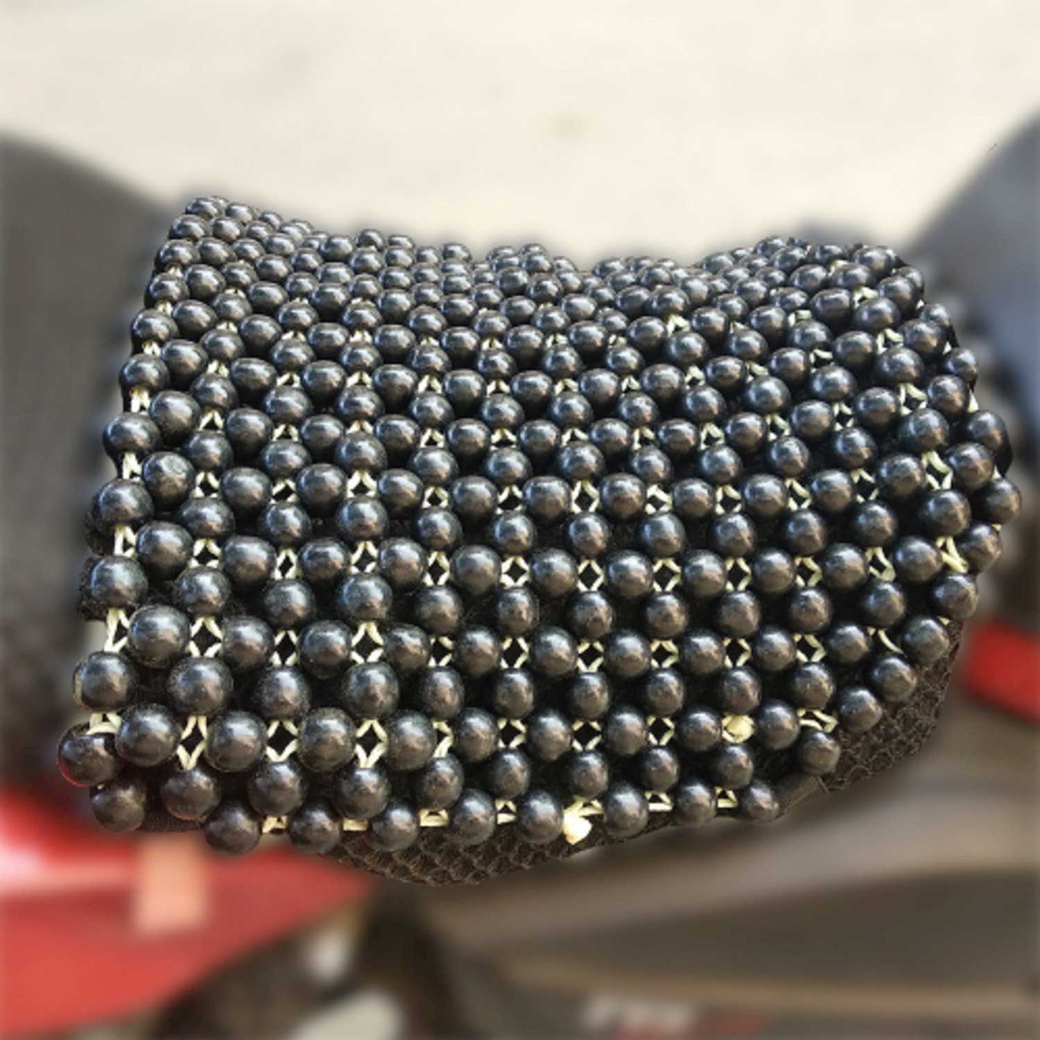 Image of Q1 Beads Wooden beads black color Bike bead seat cover cushion /gel pad /air cushion /seating pad cool comfort for all brands bike and Scooty Activa Single Bike Seat Cover For Yamaha, Hero, Kawasaki, KTM, TVS, Royal Enfield, Bajaj, Honda, Hyosung FZ16, Avenger 150, Avenger 160, Activa 125, Activa 6G, Access 125, Bullet, Pulsar 220 DTS-i, Super|Thunderbird, CBR 150R, Electra 500, Classic 500, Apache RTR 160, CBZ, Unicorn, Avenger 220 DTS-i, Universal For Bike