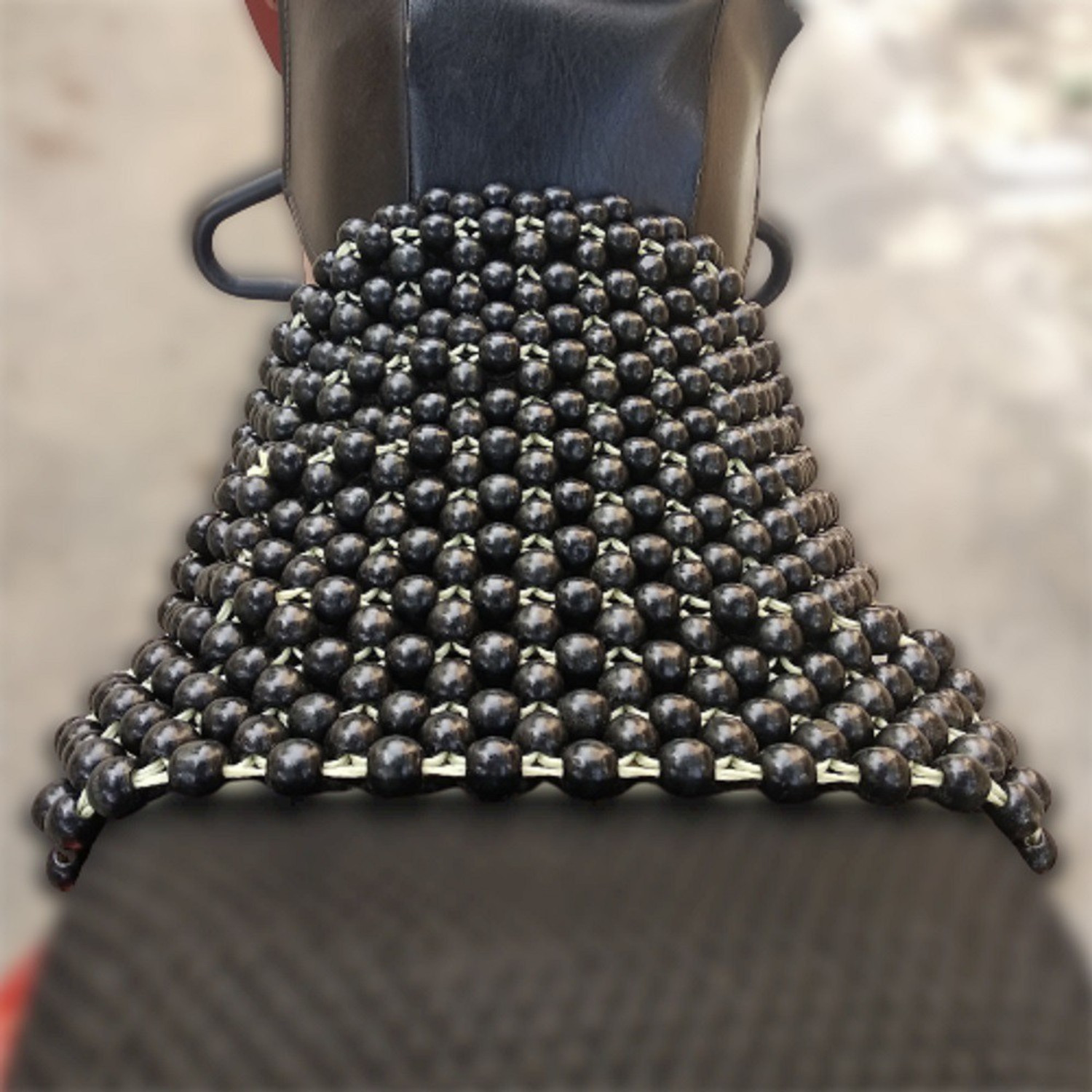 Image of Q1 Beads Wooden beads black color Bike bead seat cover cushion /gel pad /air cushion /seating pad cool comfort for all brands bike and Scooty Activa Single Bike Seat Cover For Yamaha, Hero, Kawasaki, KTM, TVS, Royal Enfield, Bajaj, Honda, Hyosung FZ16, Avenger 150, Avenger 160, Activa 125, Activa 6G, Access 125, Bullet, Pulsar 220 DTS-i, Super|Thunderbird, CBR 150R, Electra 500, Classic 500, Apache RTR 160, CBZ, Unicorn, Avenger 220 DTS-i, Universal For Bike