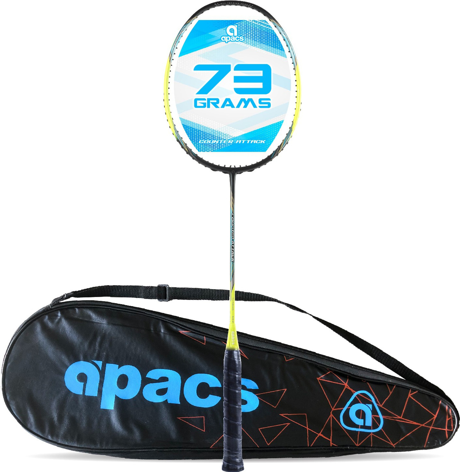 Apacs Counterattack apacs Counter Attack (73G, 35LBS) Green, Black Unstrung Badminton ...
