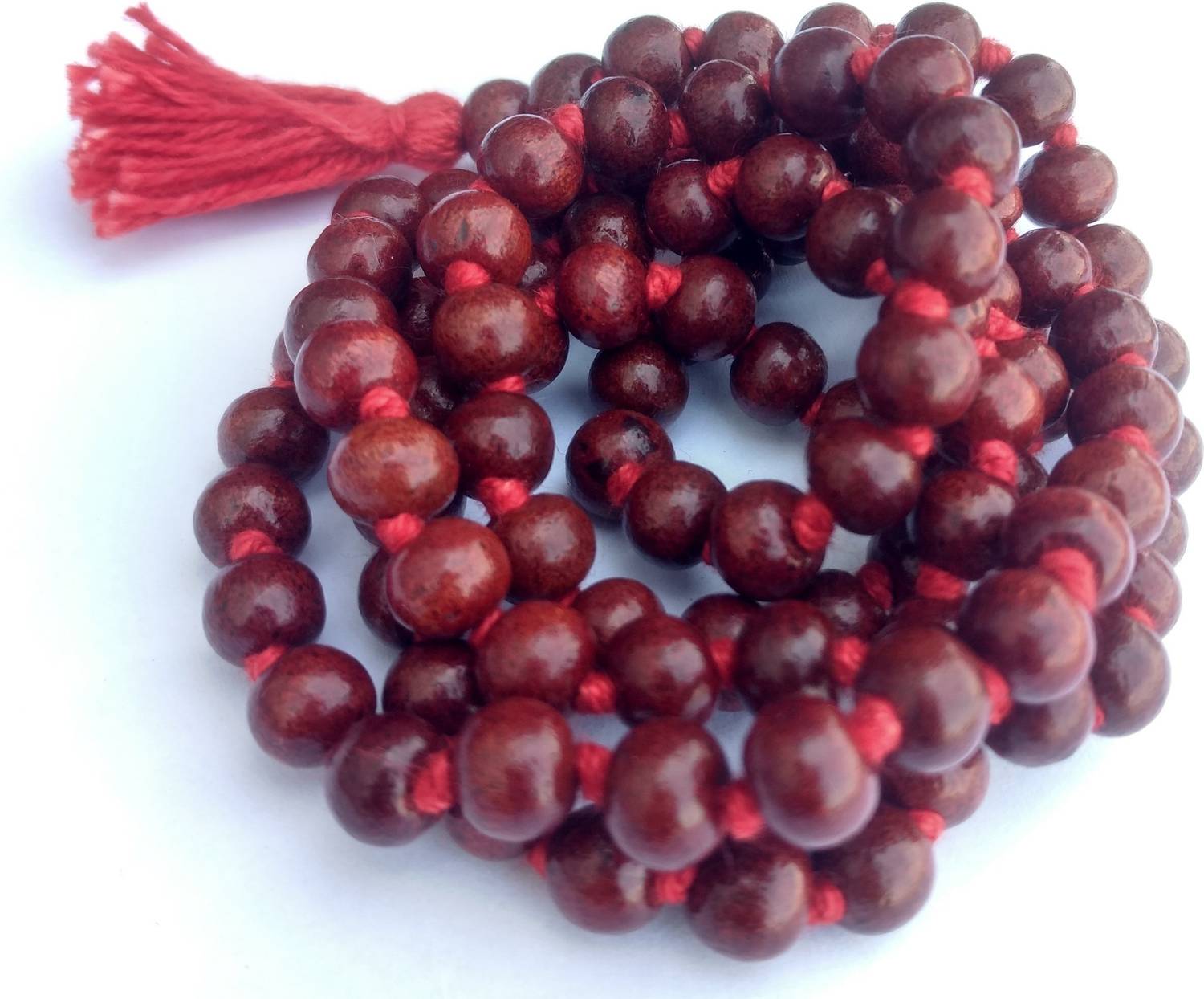 3SIX5 Laal Chandan Mala Red Sandalwood Rosary Wood Chain