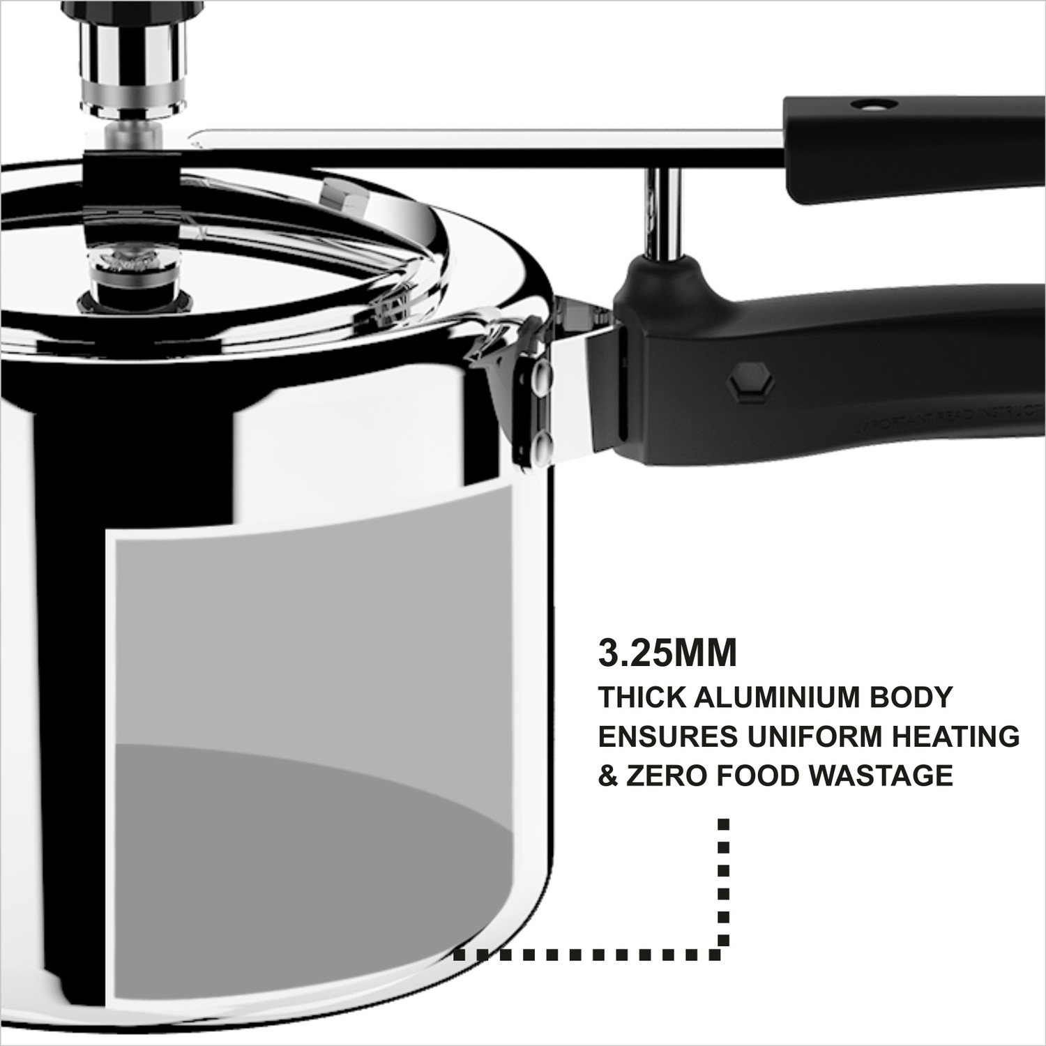 Image of Butterfly Friendly Non IB 5 L Pressure Cooker (Aluminium)