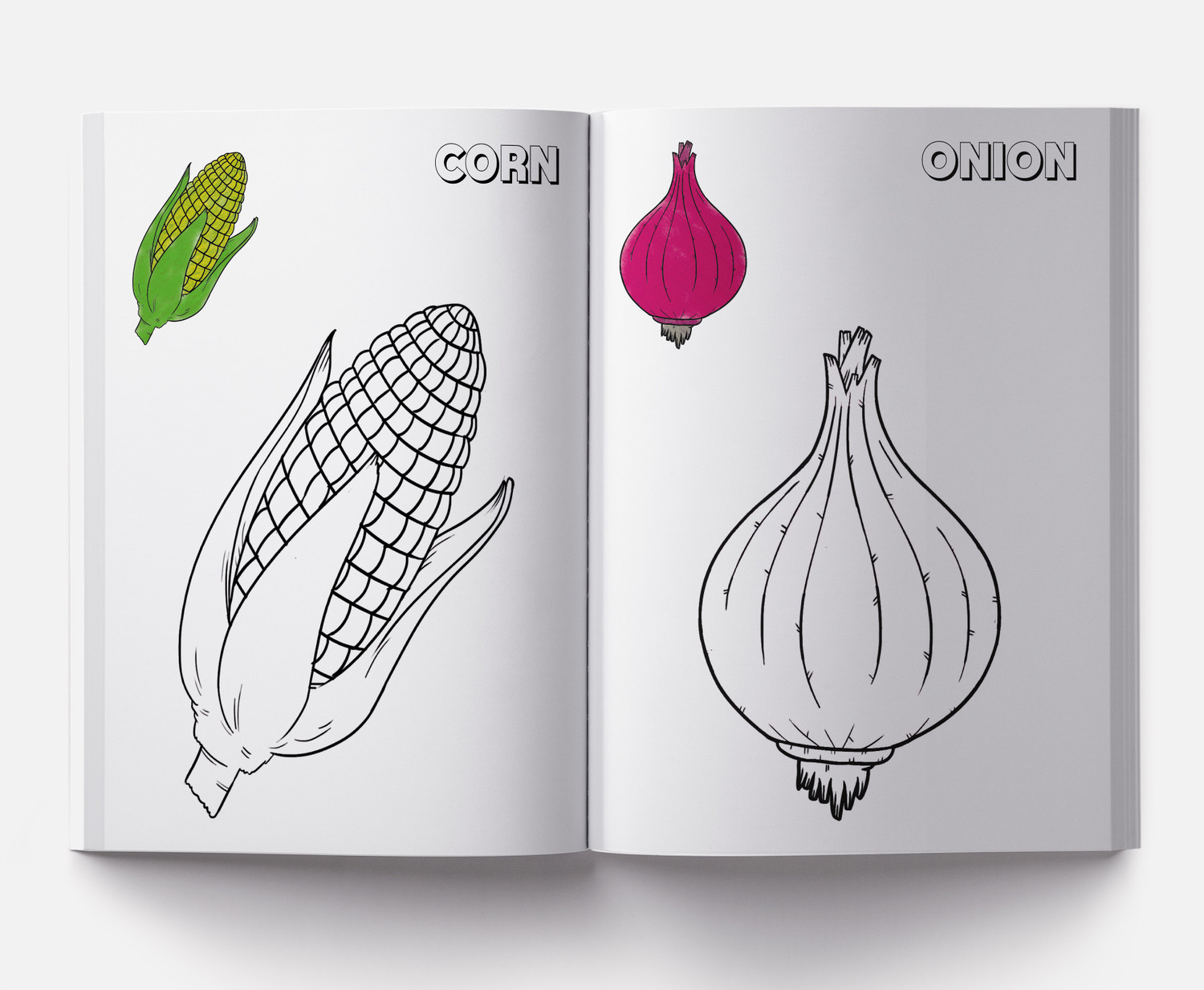 Image of Colouring Book of Vegetables - By Miss & Chief