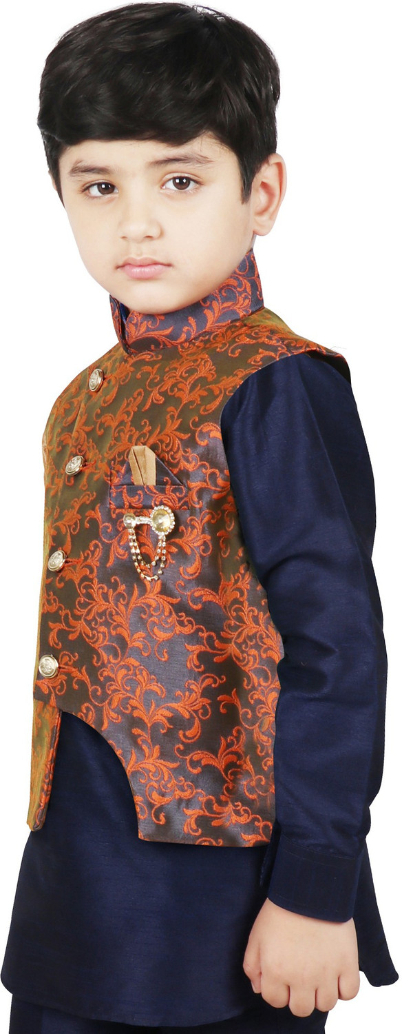 Image of SG YUVRAJ Sleeveless Floral Print Boys Jacket