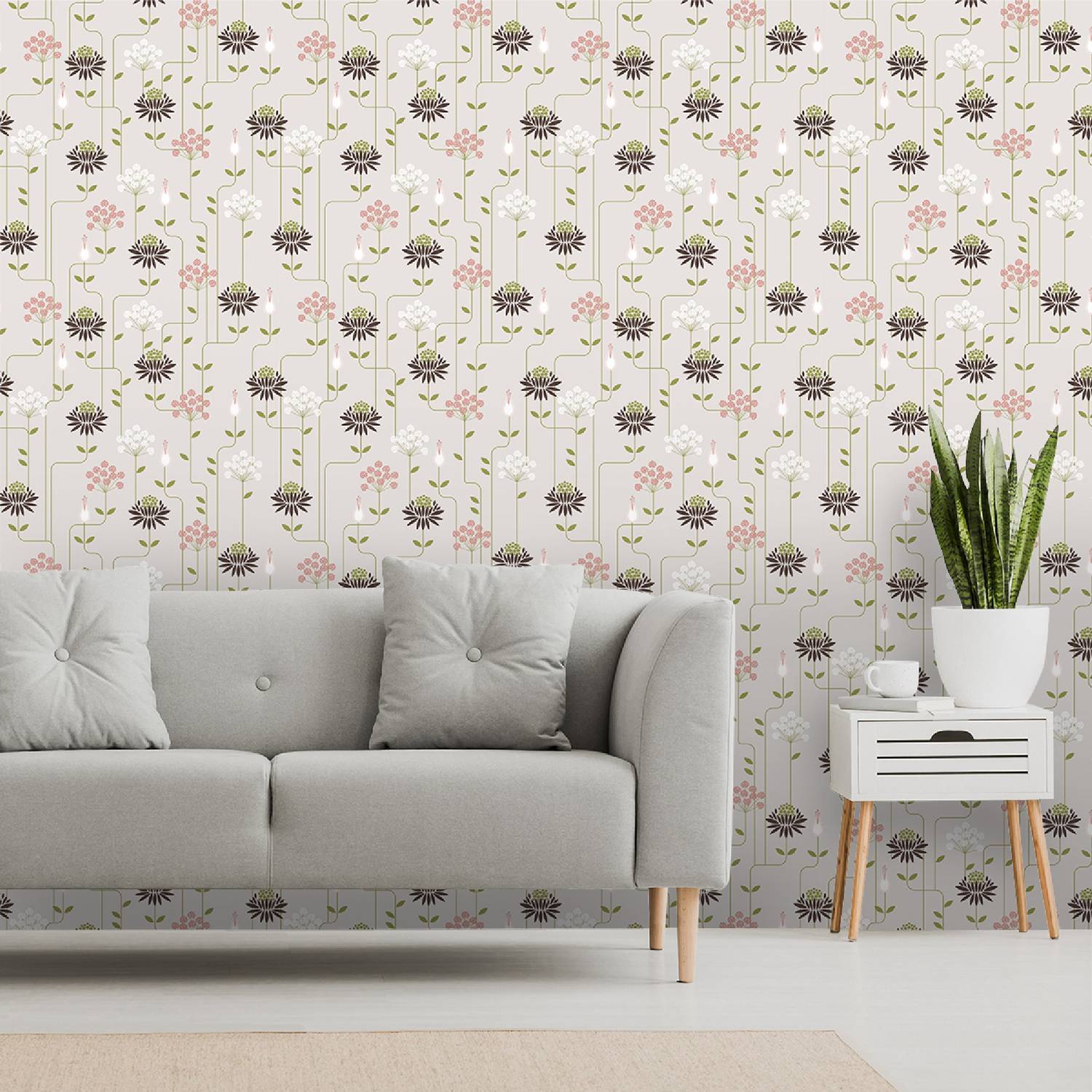 Asian Paints 45 cm EzyCR8 P&S The grace of vines Sticker Removable Sticker