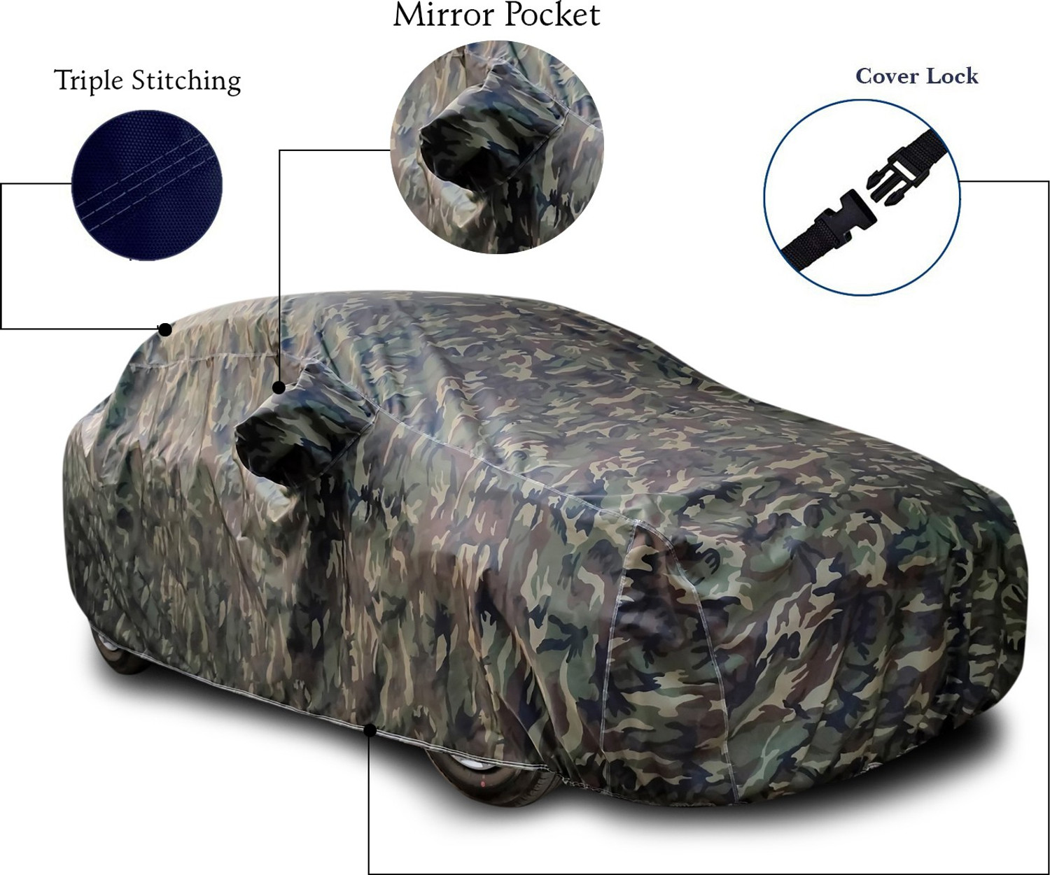 Image of HAAMAR Car Cover For Maruti Suzuki Alto (With Mirror Pockets)