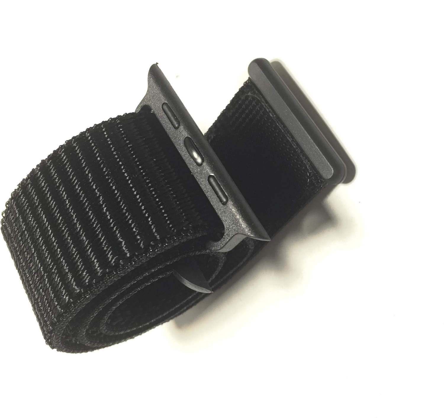 Image of MobilePlanet 2 inch APPLE WATCH NYLON BAND COMPATIBLE WITH APPLE WATCH SERIES 4 /3 /2 /1(SIZE 42MM /44MM) NYL #12 Smart Watch Strap (Black)