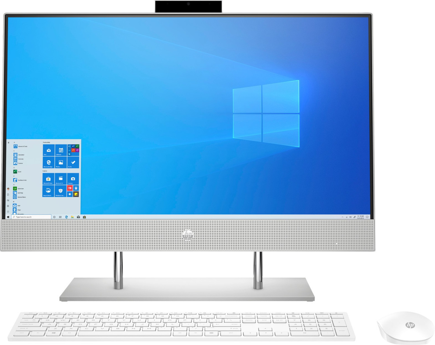 Image of HP All in One Desktop PC Core i3 (10th Gen) (8 GB DDR4 /512 GB SSD /Windows 10 Home /23.8 Inch Screen /24-dp0817in)