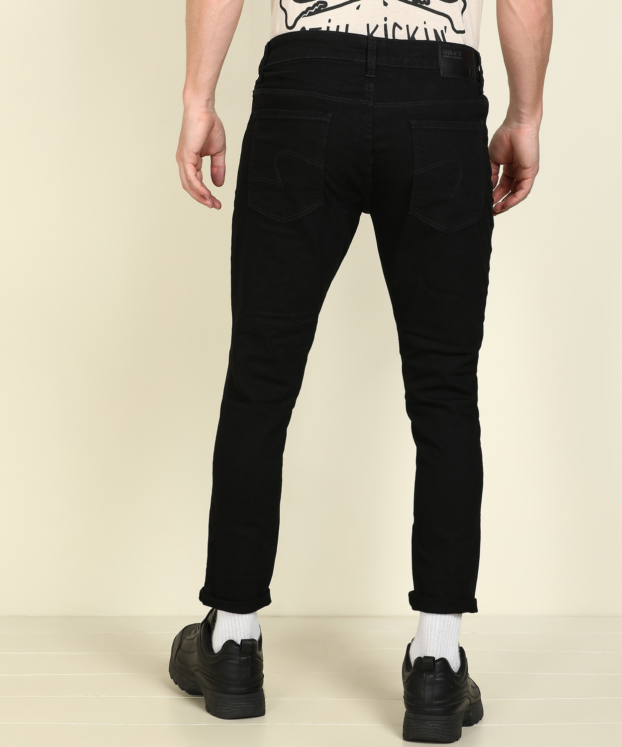 Image of Spykar Slim Men Black Jeans